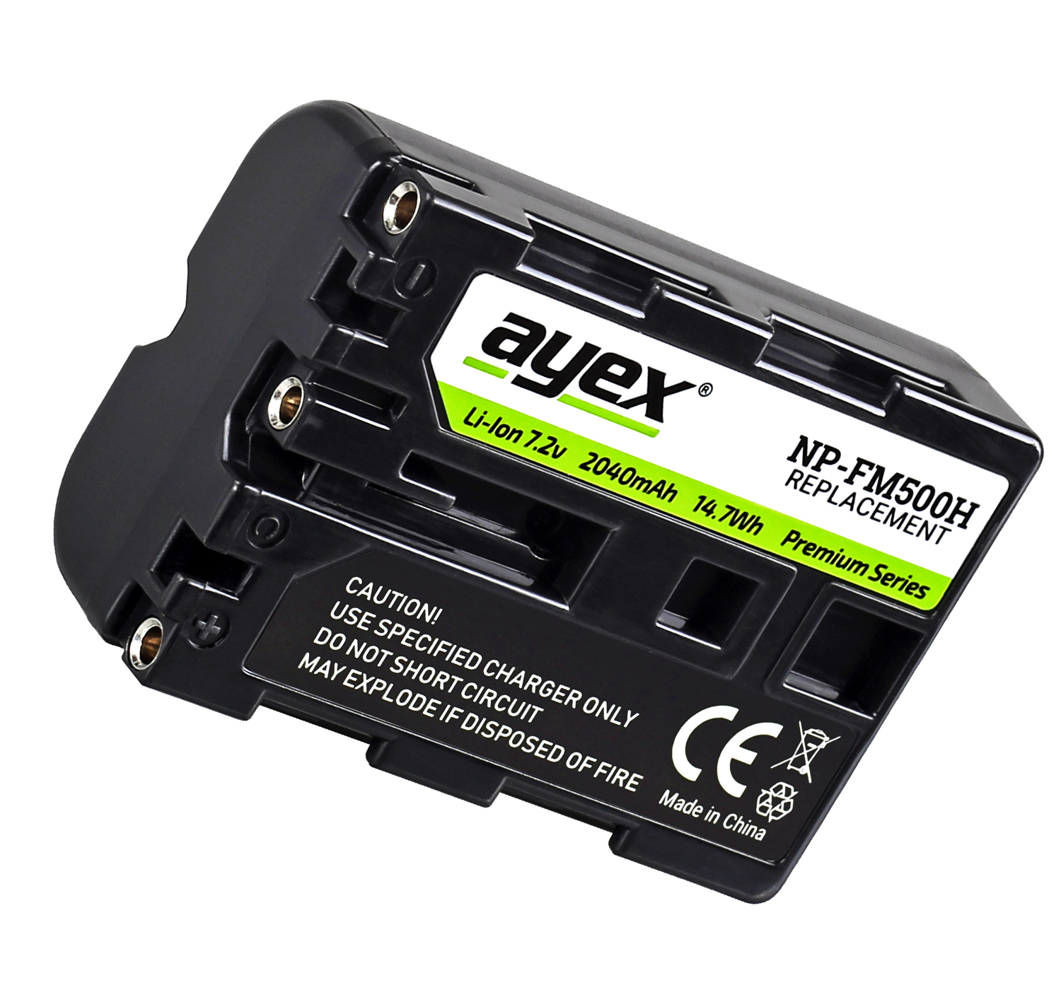 ayex NP-FM500H Premium Akku für zB Alpha SLT-A99 II A77 A100 A560 A700 A850 A900 Infochip 2040mAh