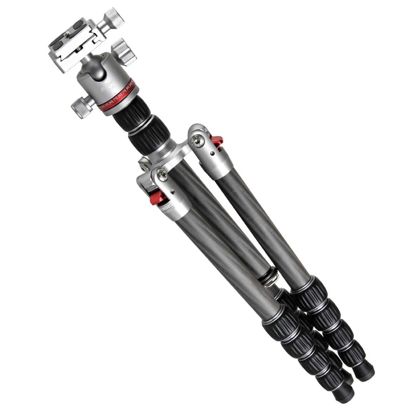 JUSINO Karbon Stativ leicht kompakt Monopod-Funktion bis 130,5cm 5kg + Kugelkopf TK-225 SC GT-30 JUSINO Karbon Stativ leicht kompakt Monopod-Funktion bis 130,5cm 5kg + Kugelkopf TK-225 SC GT-30