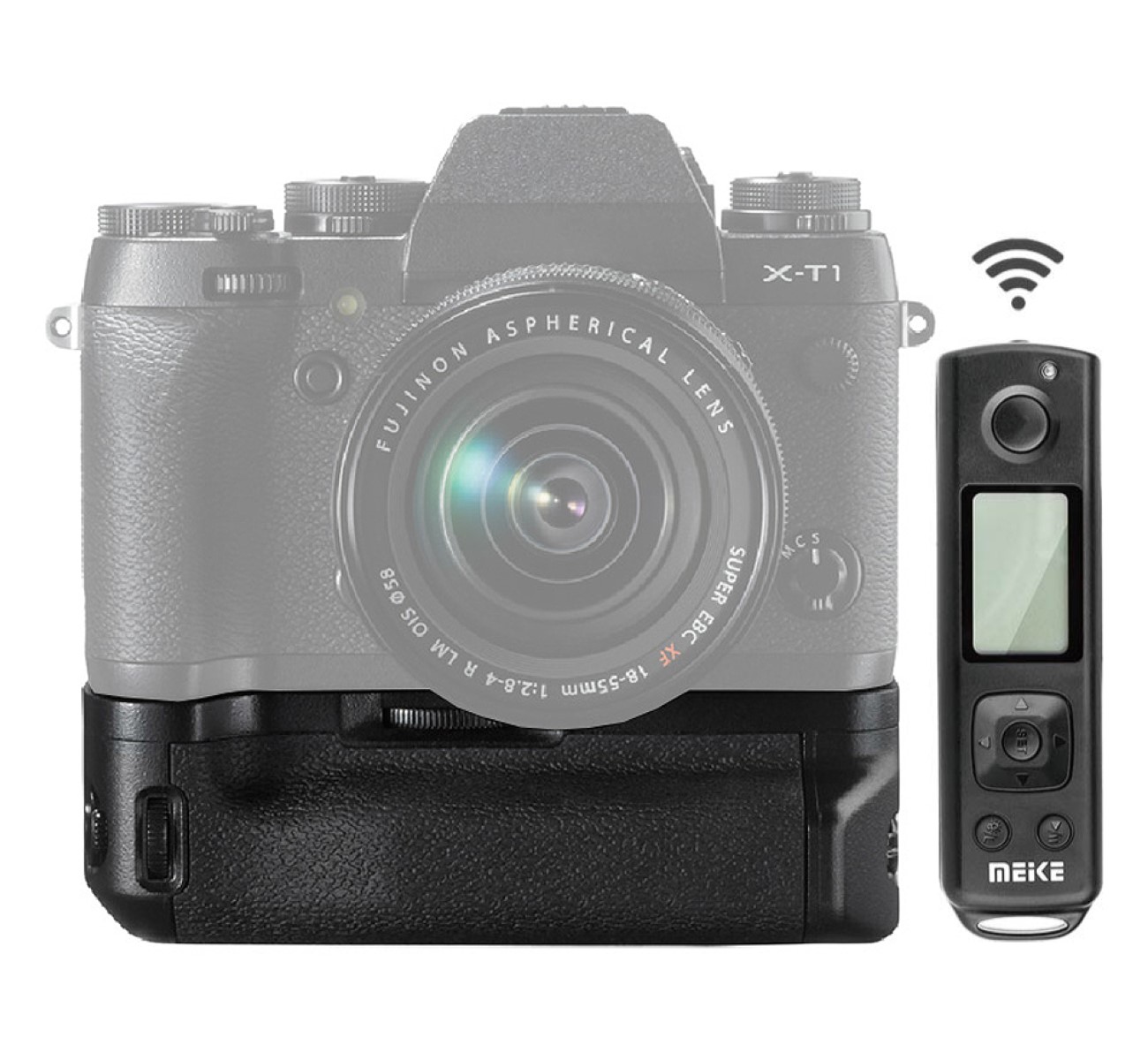 Meike Batteriegriff MK-XT1 Pro mit Funk-Timer-Fernauslöser für Fujifilm X-T1 wie VG-XT1