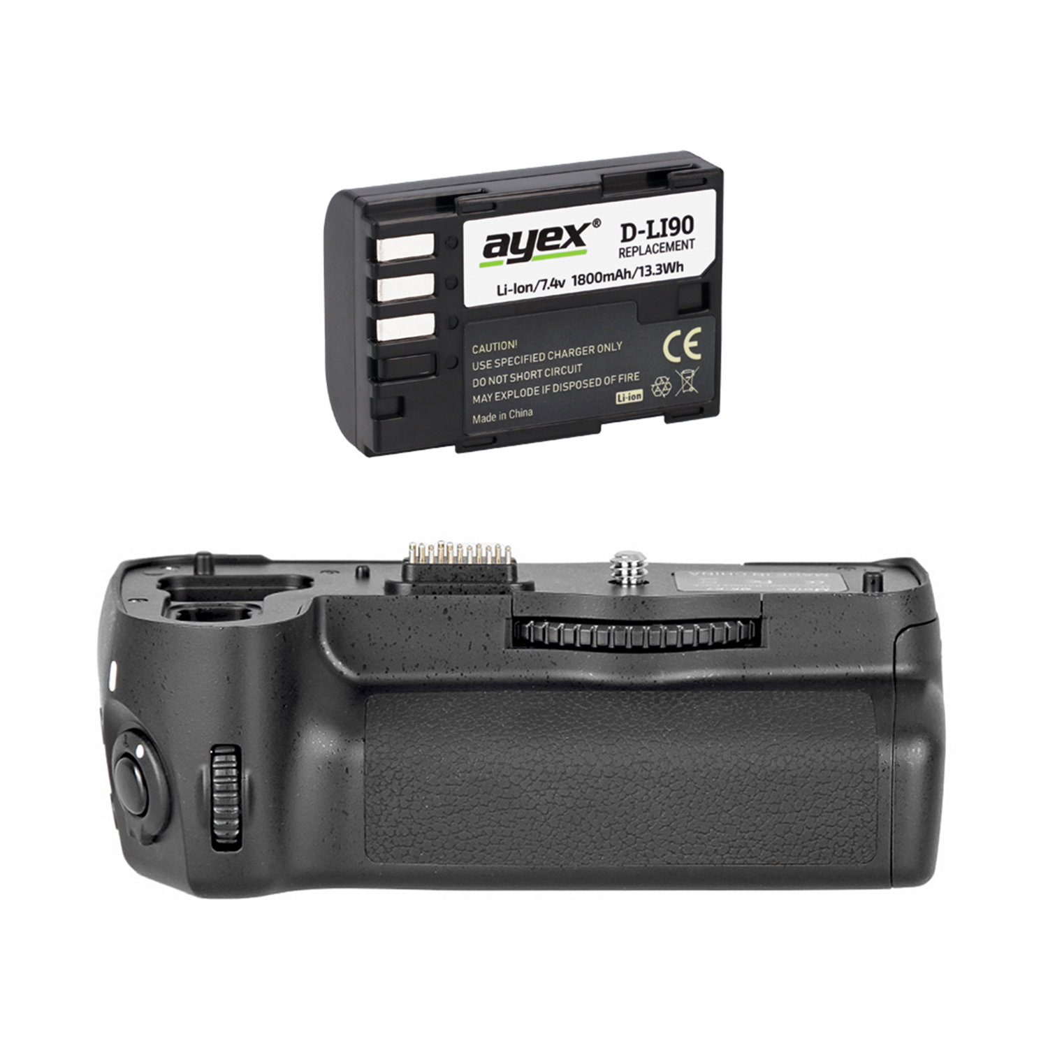 ayex Batteriegriff Set für Pentax DSLR Kameras K-7 K-5 K-5 II K-5 IIs + 1x D-Li90 Akku