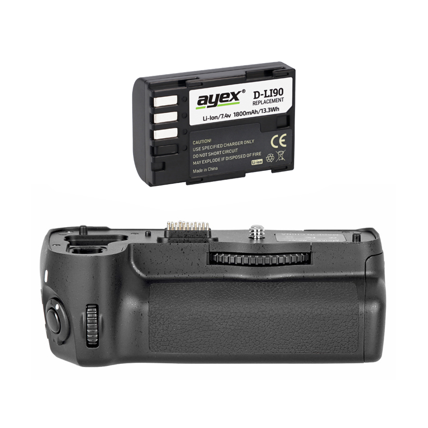 Batteriegriff Set für Pentax DSLR Kameras K-7 K-5 K-5 II K-5 IIs + 1x D-Li90 Akku