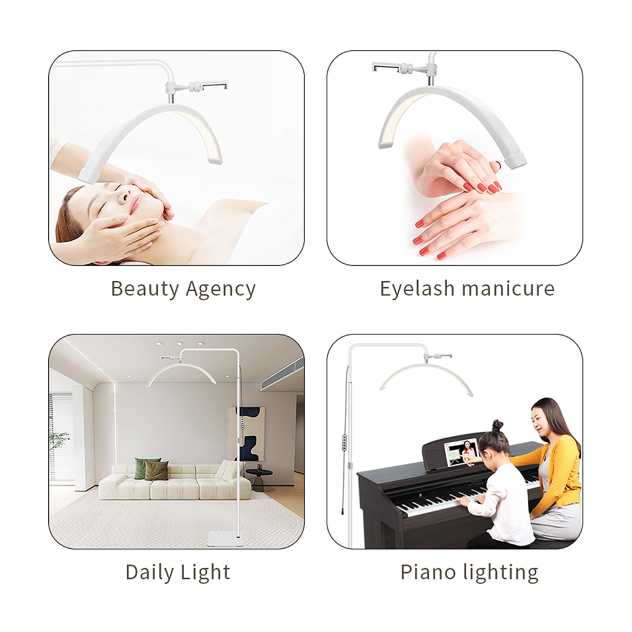 24 Zoll LED Beauty Standleuchte für professionelle Anwendungen Beauty-Leuchte HD-M6X