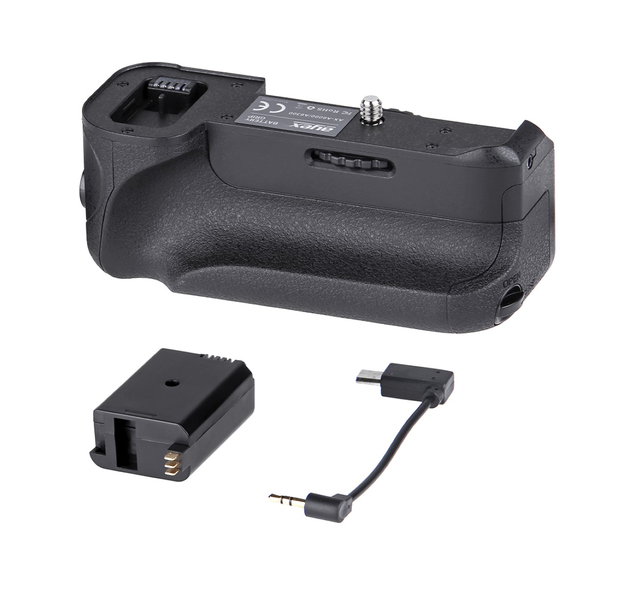 ayex Batteriegriff Set für Sony Alpha A6300 A6000 + 2x NP-FW50 Akku + 1x USB Dual Ladegerät