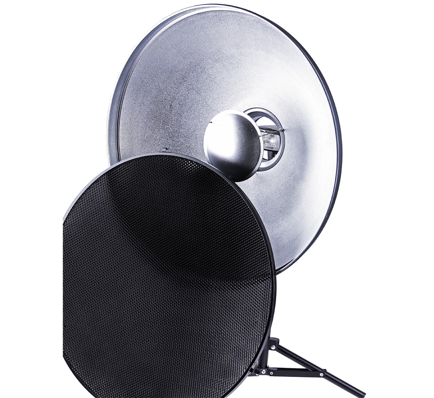 ayex Beauty Dish Lichtformer für Bowens 55cm mit Wabenvorsatz und Diffusor