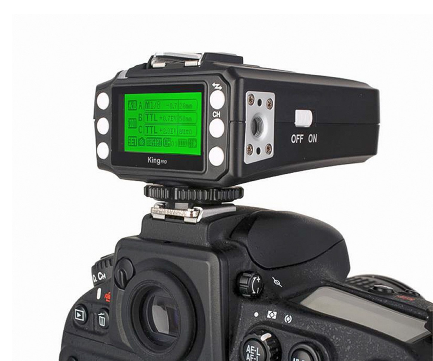 Transceiver (Sender/Empfänger) für Pixel KING PRO SET i-TTL Funk-Blitzauslöser für Nikon