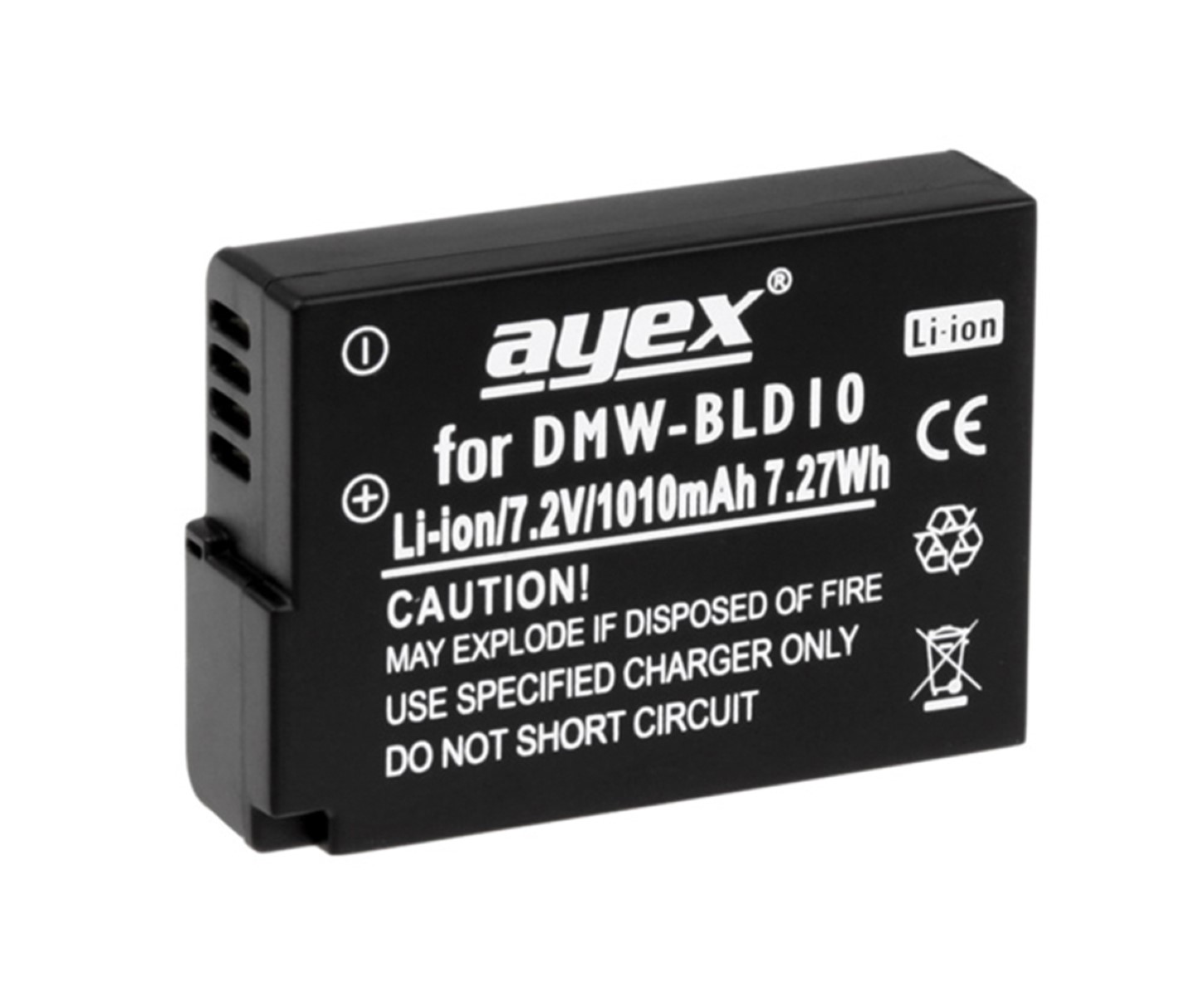 ayex Akku für Panasonic DMW-BLD10 DMC-GF2 und DMC-GF2KEG-K Leistungsstark zuverlässig
