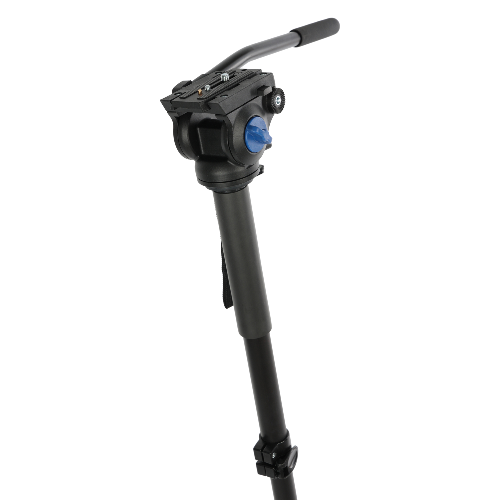 Video-Monopod mit Fluid-Kopf & Standspinne – 185cm Höhe, leicht & stabil, inkl. Tasche