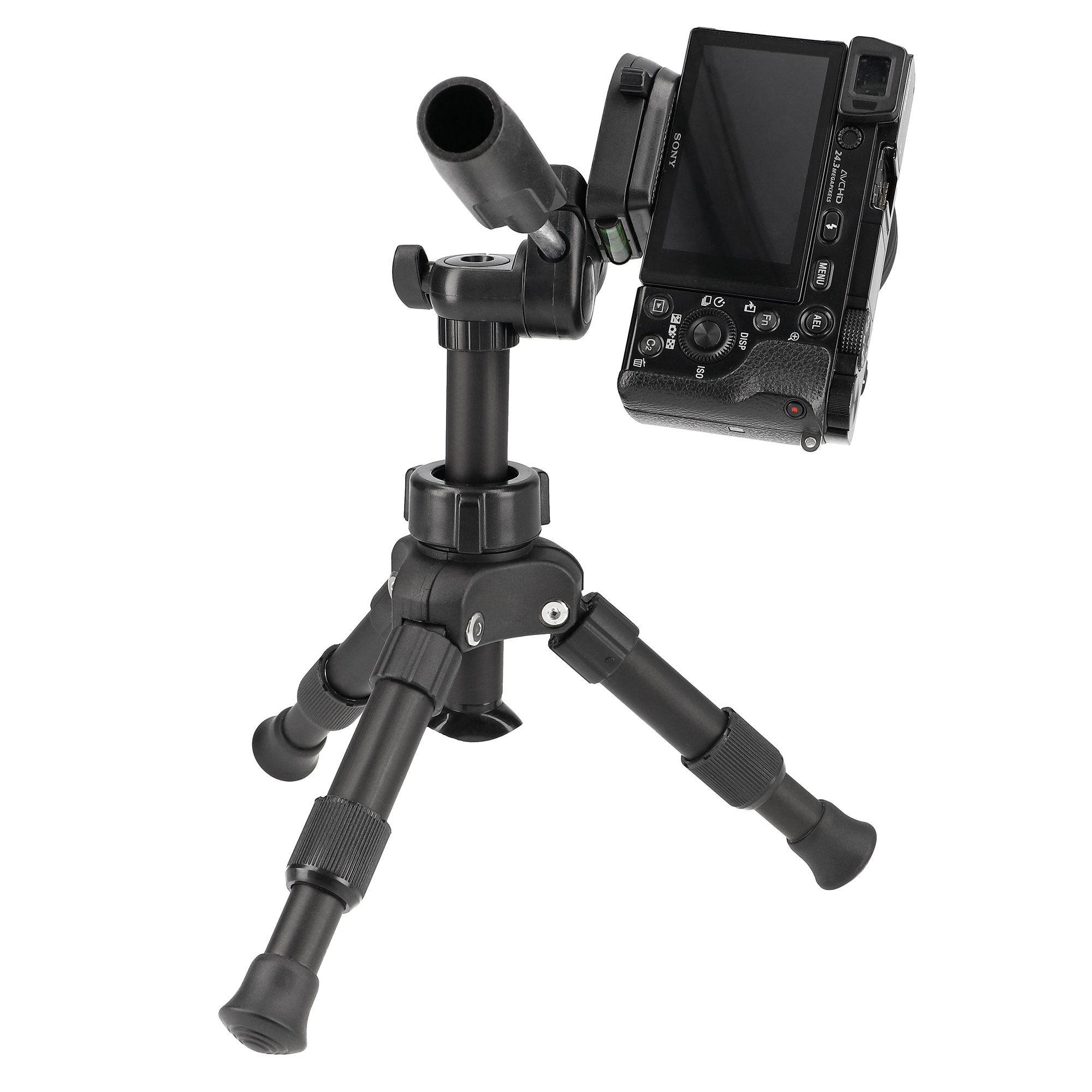 Leichtes Robustes Kamera Stativ mit 3-Wege-Kopf Schnellwechselplatte & Wasserwaage Aluminium
