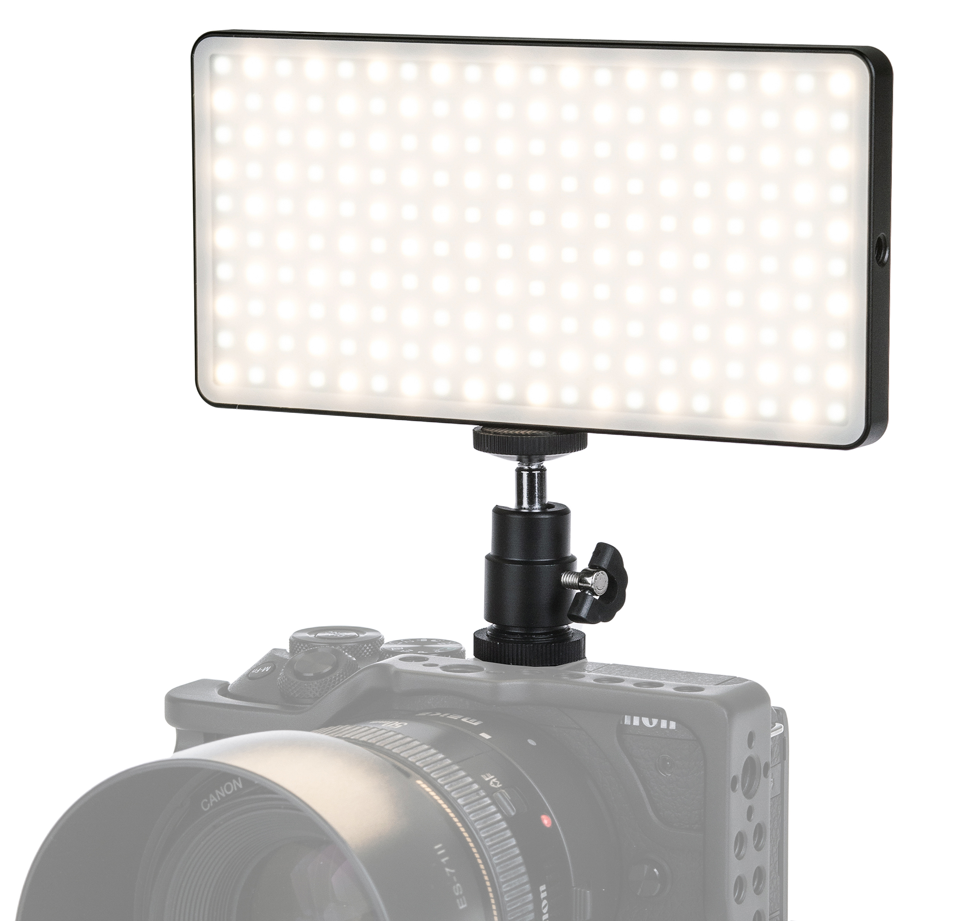 ayex USB-LED Videoleuchte M-200AI, robustes schlankes Aluminum Design, für perfekte Ausleuchtung von Portraits, Produktbildern und mehr - Dimmbar, 3200-5600k, 200 LED-Perlen, USB-Type C