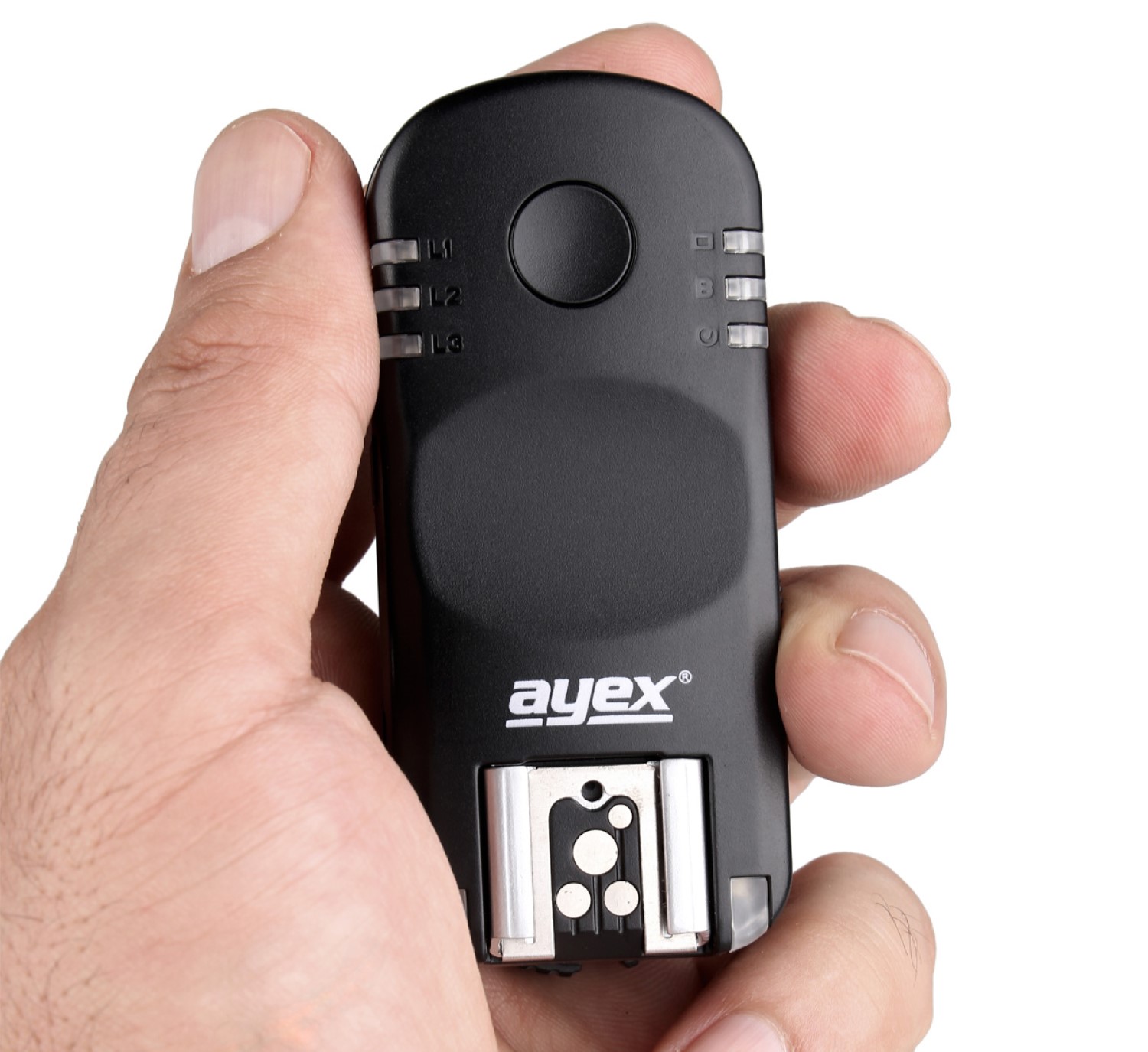 ayex Funk Blitzauslöser und Kamera-Fernauslöser für Canon EOS und Powershot, Blitz- & Kameraauslöser Set inkl. 3 Transceivern AX-BA1