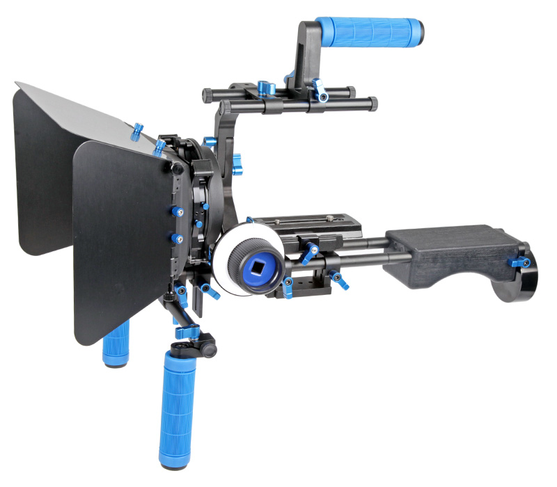 ayex Profi DSLR Rig-Komplett-Set - Rig DR4 + Follow Focus F1 + MatteBox M3 + Pro C-Arm mit Griff