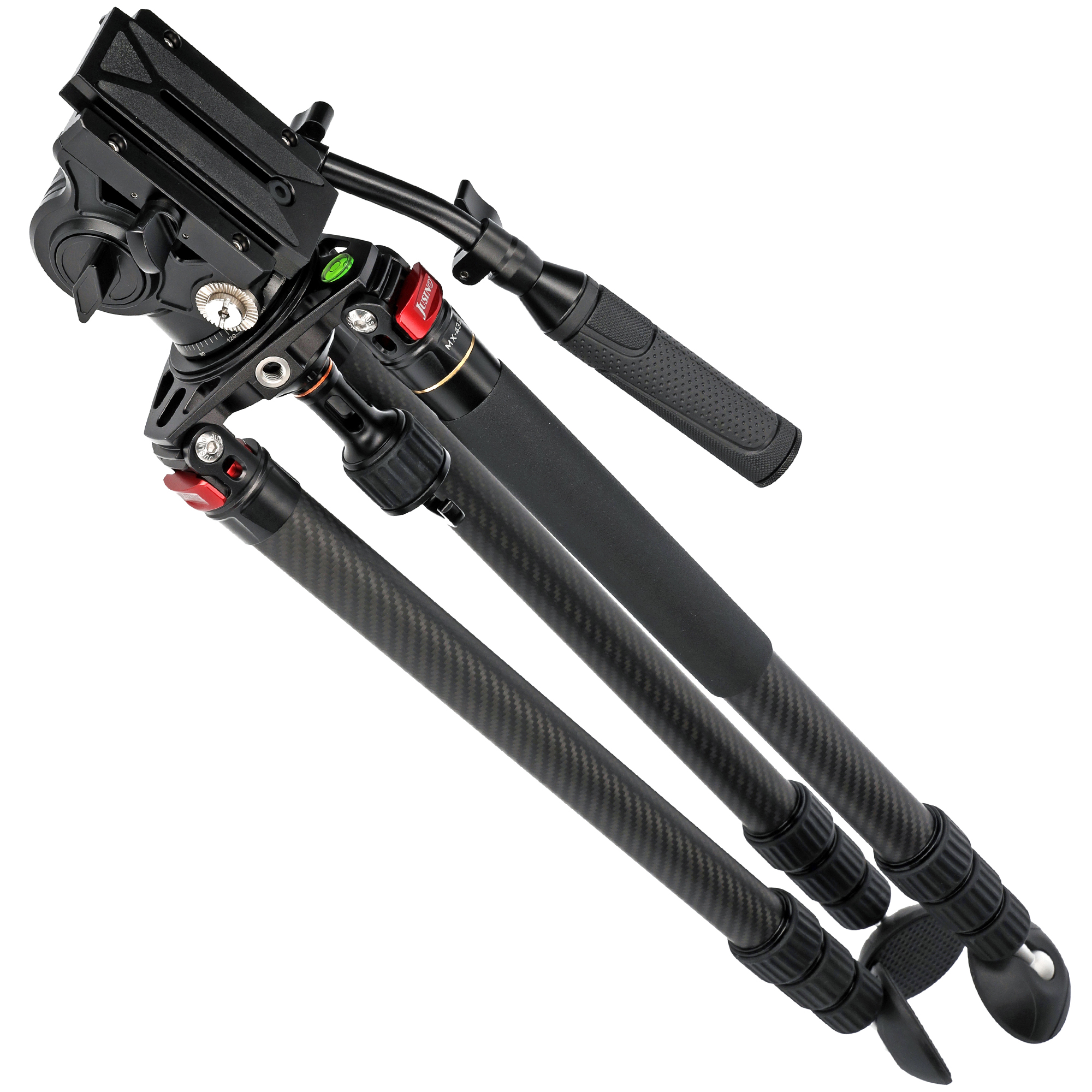 JUSINO Karbon Profi Videostativ & Kugelkopf Perfekt für Vogelaufnahmen 152,5cm 18Kg belastbar JUSINO Karbon Profi Videostativ & Kugelkopf Perfekt für Vogelaufnahmen 152,5cm 18Kg belastbar