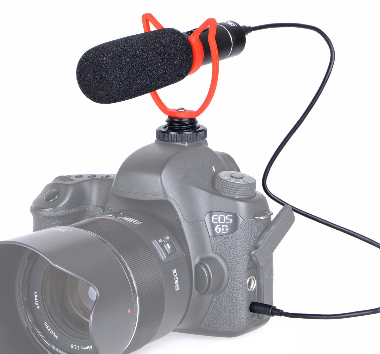 ayex-MIC05 - Kamera-Richtmikrofon mit Schaumwindschutz und Stoßdämpferhalterung