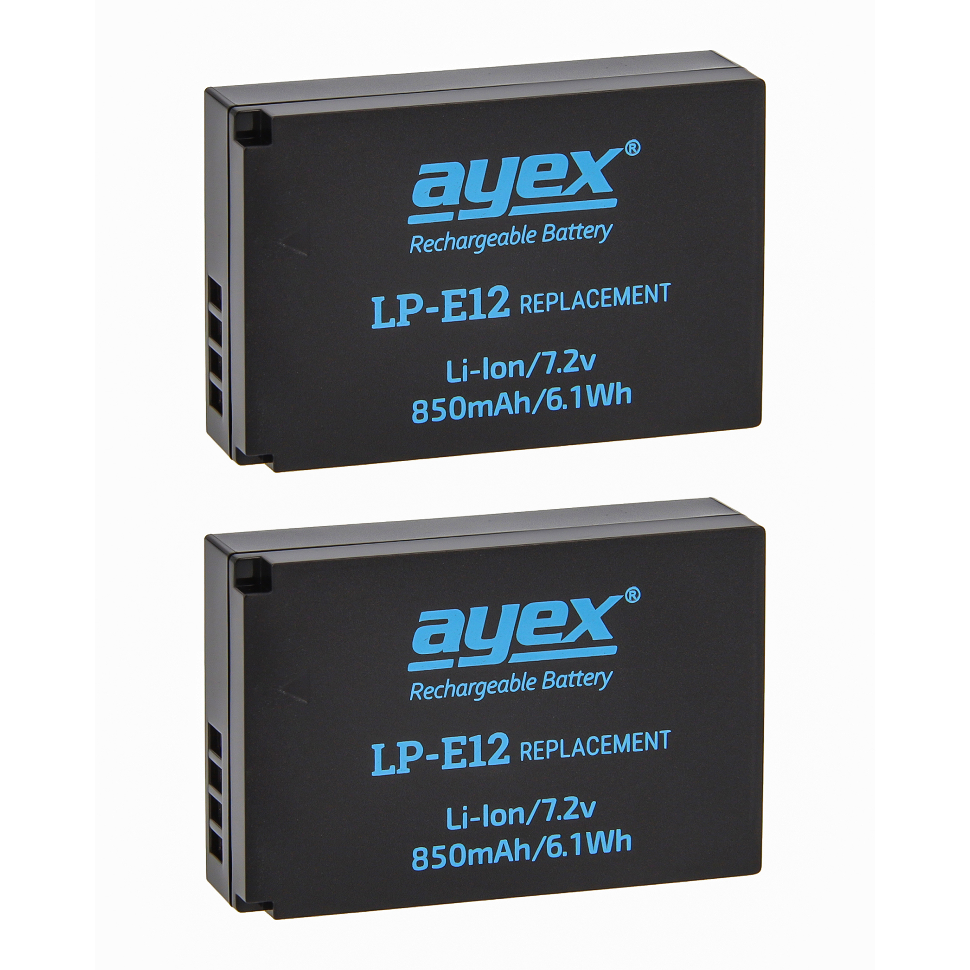LP-E12 Akku 2 Stück zB Canon EOS M M2 M 10 M50 Mark II M200 100D PowerShot SX70 HS