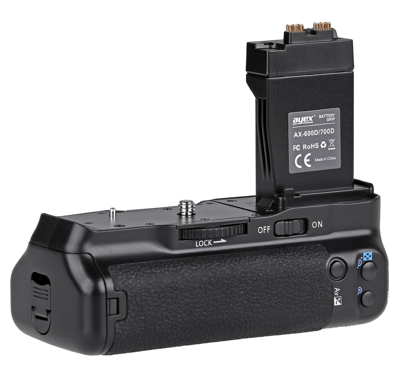 ayex Batteriegriff Set für Canon EOS 700D 650D 600D 550D + 2x LP-E8 Akku + 1x USB Dual Ladegerät