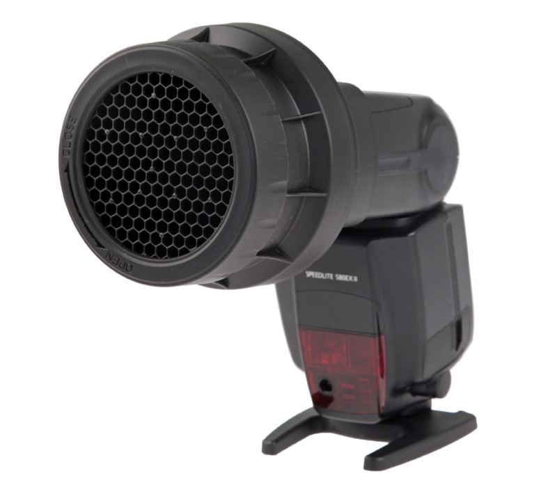 Lichtformer/Wabenaufsatz für Canon Speedlite 580EX und 580EX II (SG-C II)