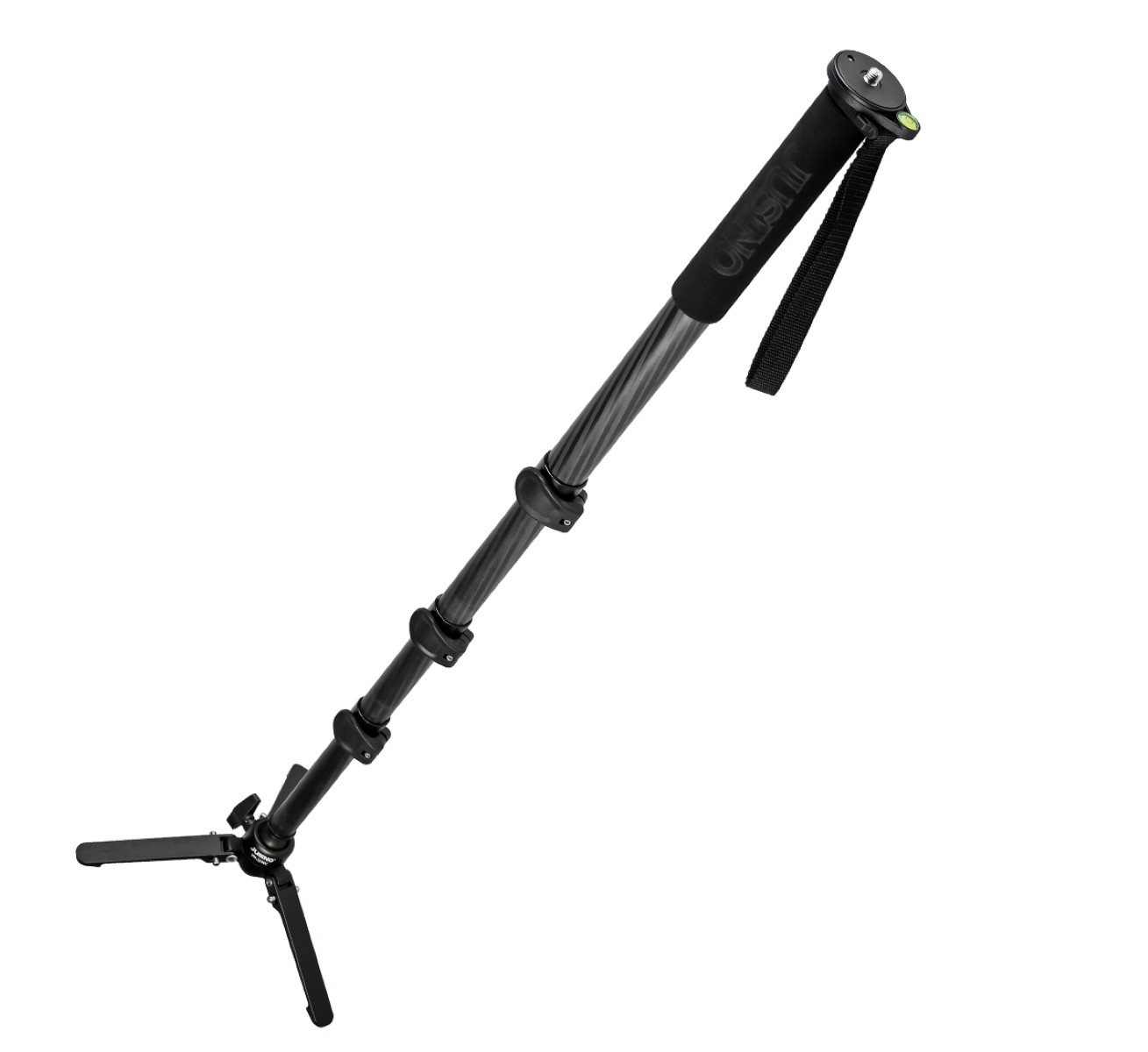 JUSINO VM-324EC Carbon Monopod mit abnehmbarem Fuß/Tischstativ (Clipverschlüsse) bis 12kg