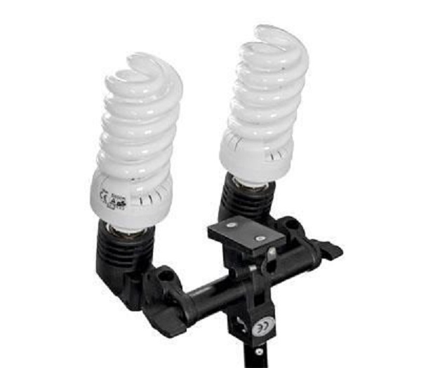 2-fach Lampenfassung mit Spigotanschluss und Schirmhalter GDT-02