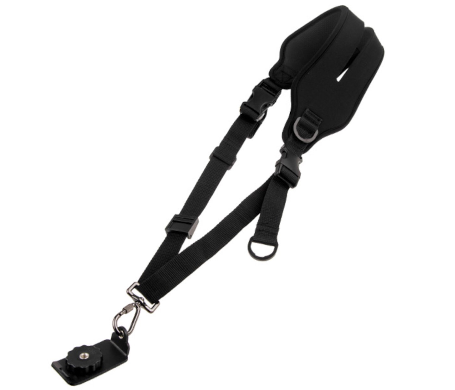 ayex Profi Neopren Kameragurt mit individuell verstellbaren Gurte und Karabinerhaken Single Quick Strap 3