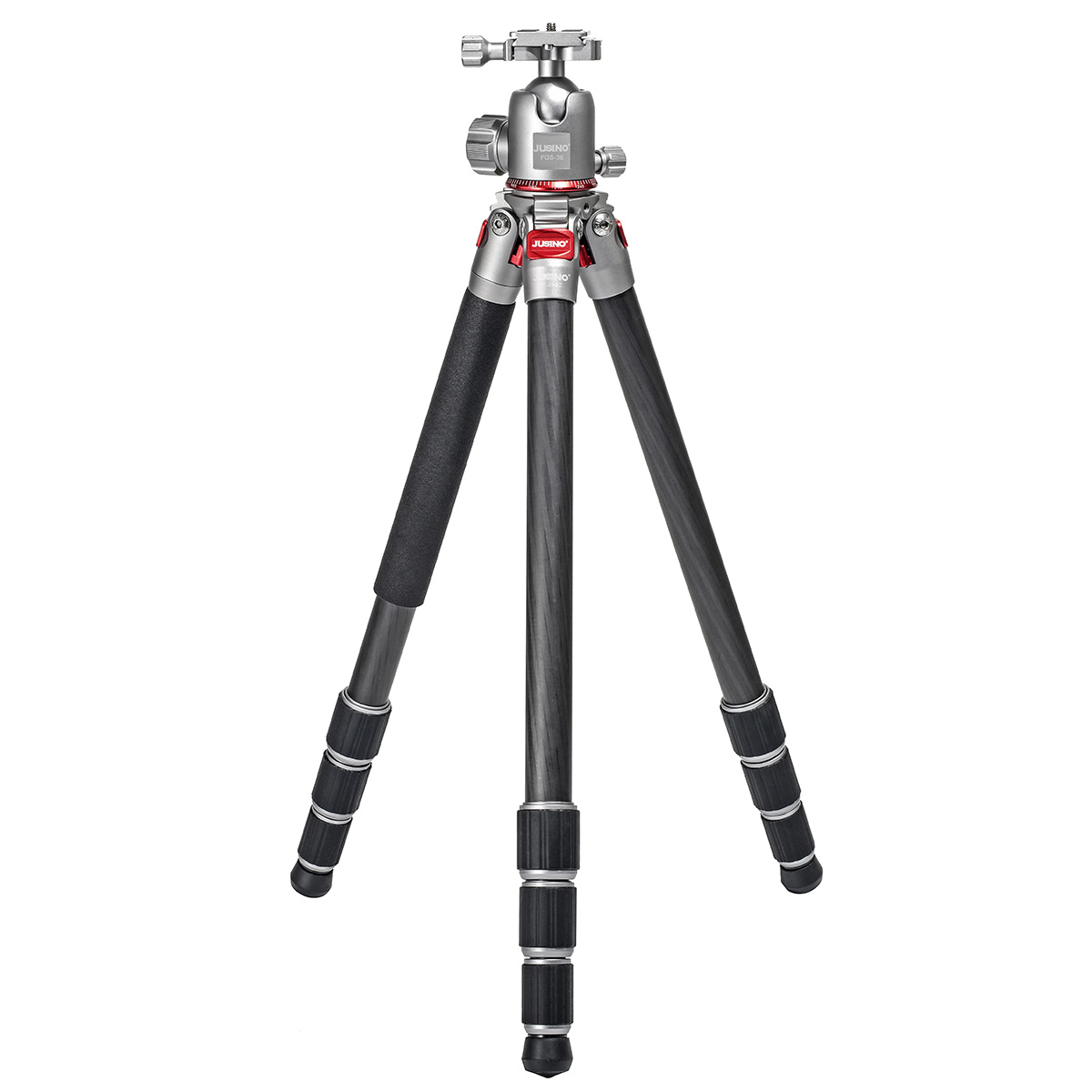 JUSINO Leichtes Karbon Fotostativ mit Kugelkopf Stativ bis 138cm 12kg AF-254C FGS-36 JUSINO Leichtes Karbon Fotostativ mit Kugelkopf Stativ bis 138cm 12kg AF-254C FGS-36