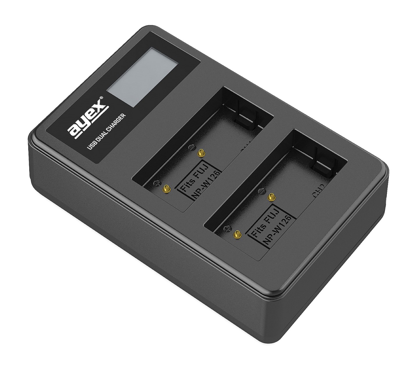 ayex USB Dual Ladegerät für Fujifilm NP-W126 Akkus