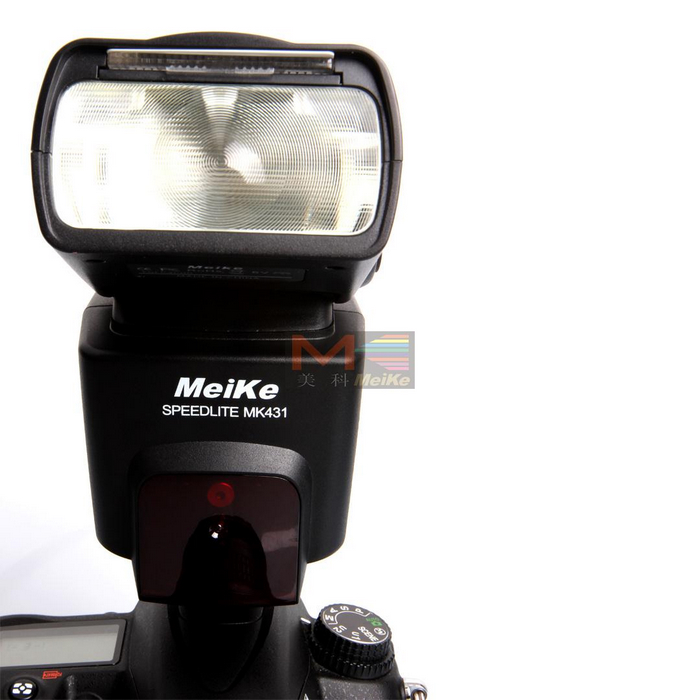 Meike MK431 TTL Blitzgerät für Nikon DSLR Kameras mit LCD Display und Diffusor