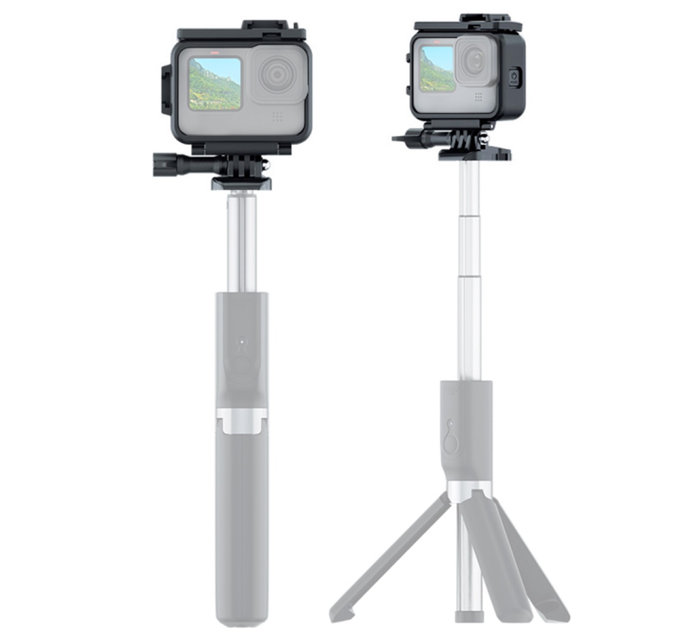 Schutzgehäuse Schutzrahmen Case Für GoPro Hero 9, 10 & 11 Robuster Case mit Blitzschuh und Schieberahmen