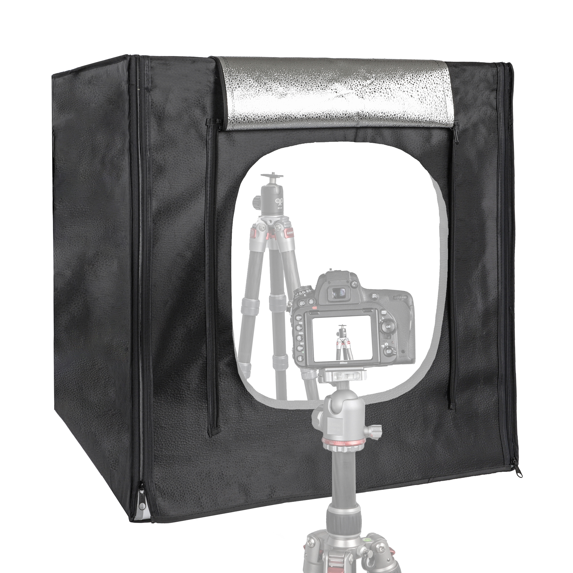 ayex Fotostudio Set Foto Box mit Hintergrund-Folie, optimal für Produktfotografie