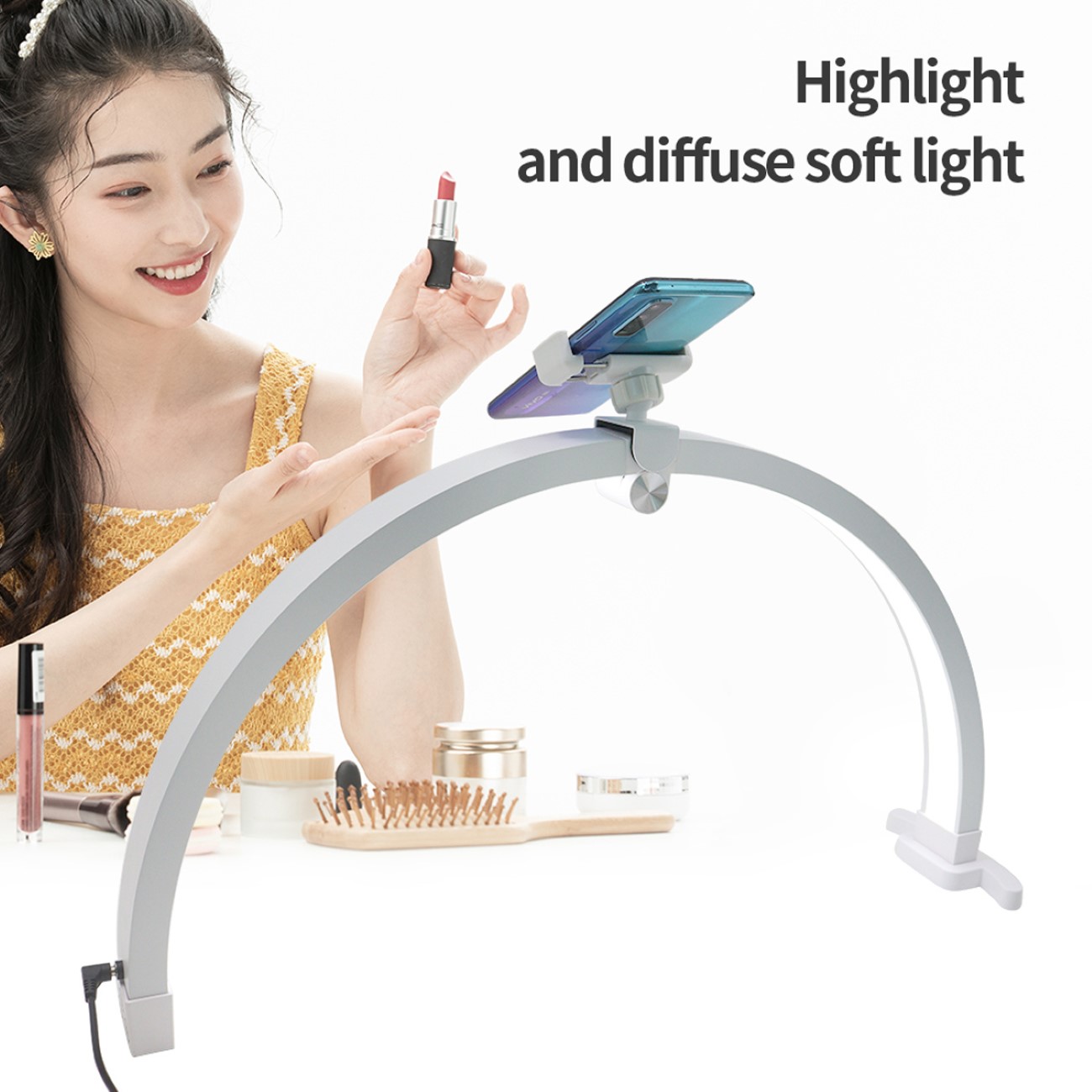 Halbmond Beauty Light für zB. für Nagelkunst und Wimpern