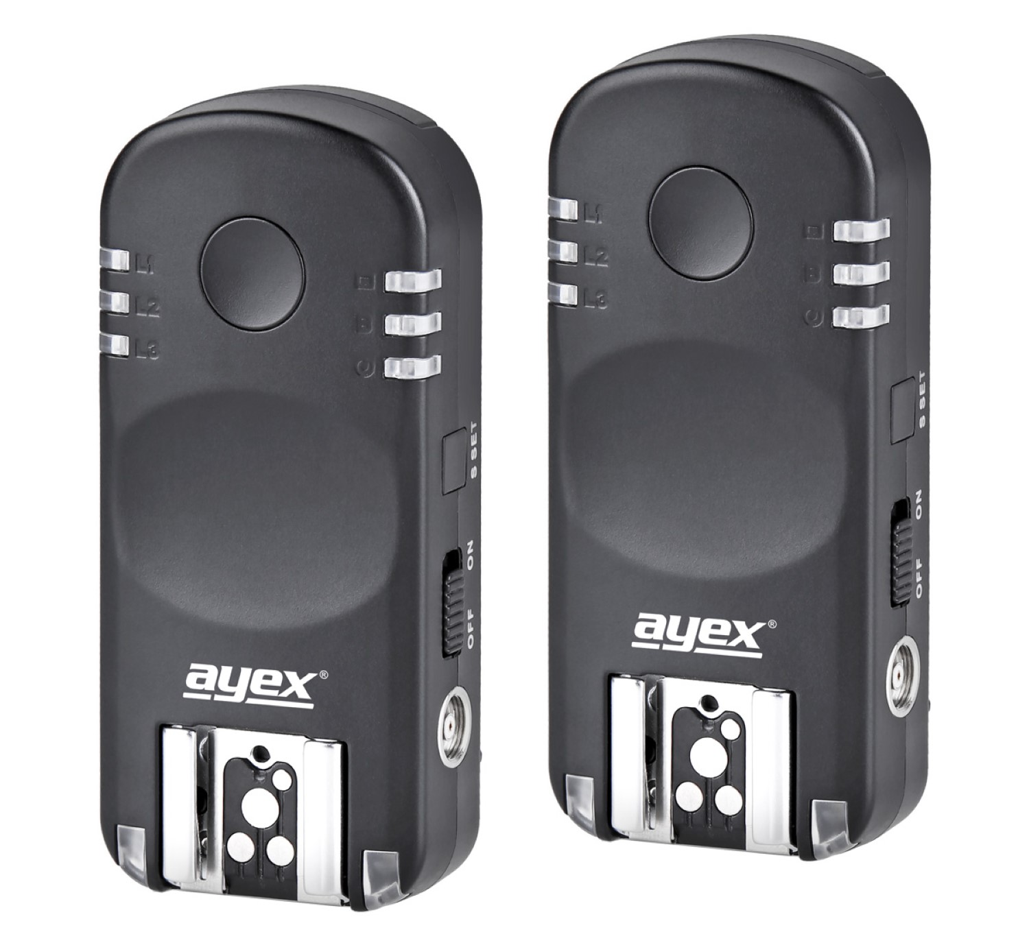 ayex AX-BA1 Funk Blitzauslöser und Fernauslöser für Nikon Kameras, Blitz & Kameraauslöser inkl. 3 Transceivern