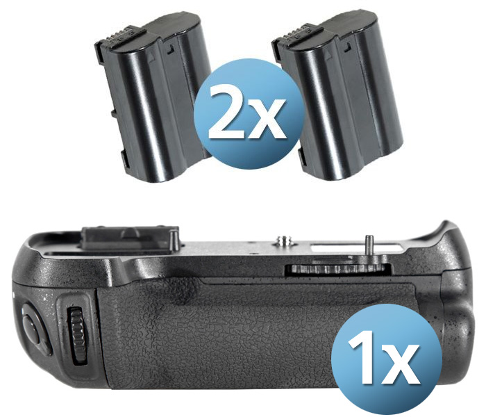 ayex Batteriegriff Set für Nikon D600 D610 wie MB-D14 + 2x EN-EL15B Akku