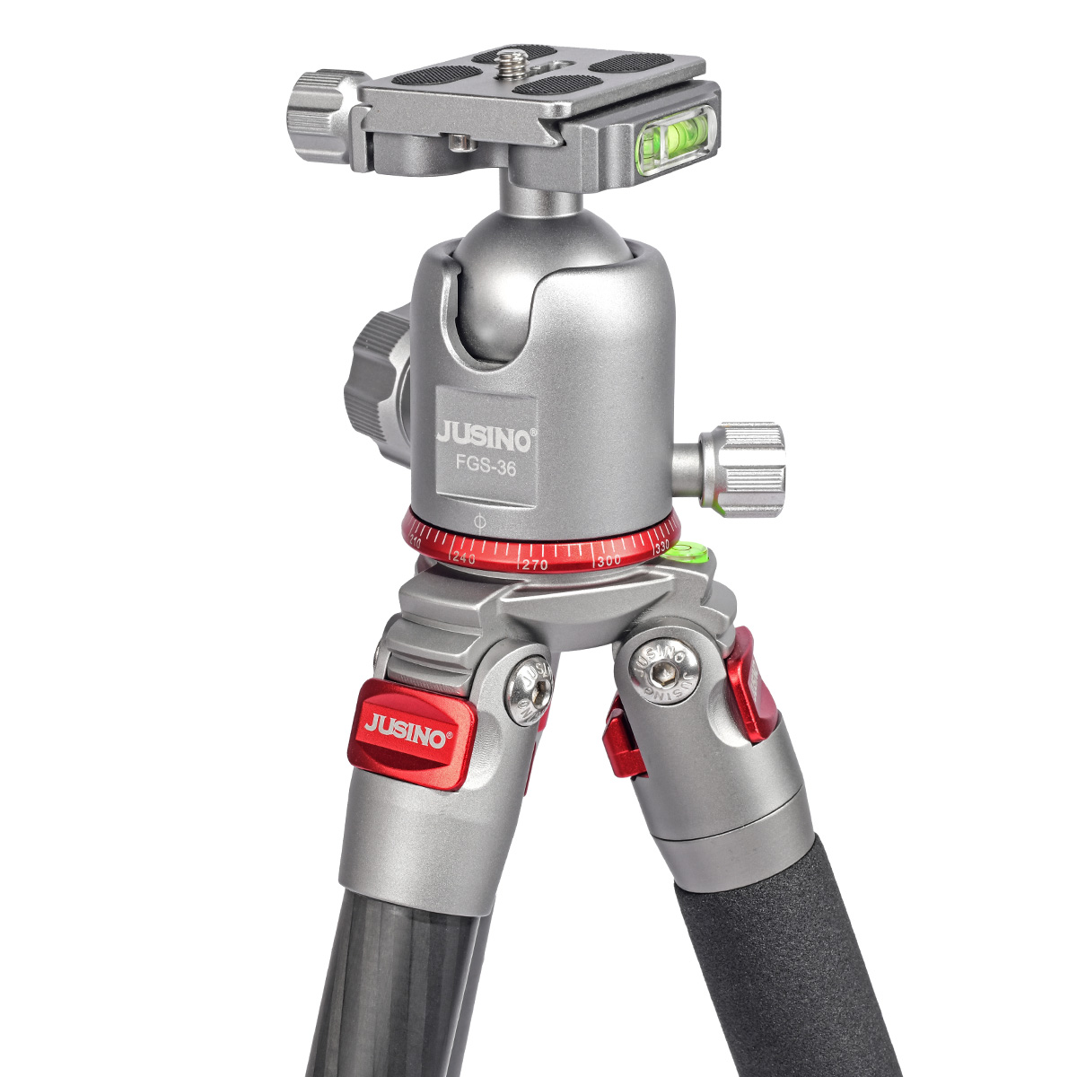 JUSINO Leichtes Karbon Fotostativ mit Kugelkopf Stativ bis 138cm 12kg AF-254C FGS-36 JUSINO Leichtes Karbon Fotostativ mit Kugelkopf Stativ bis 138cm 12kg AF-254C FGS-36