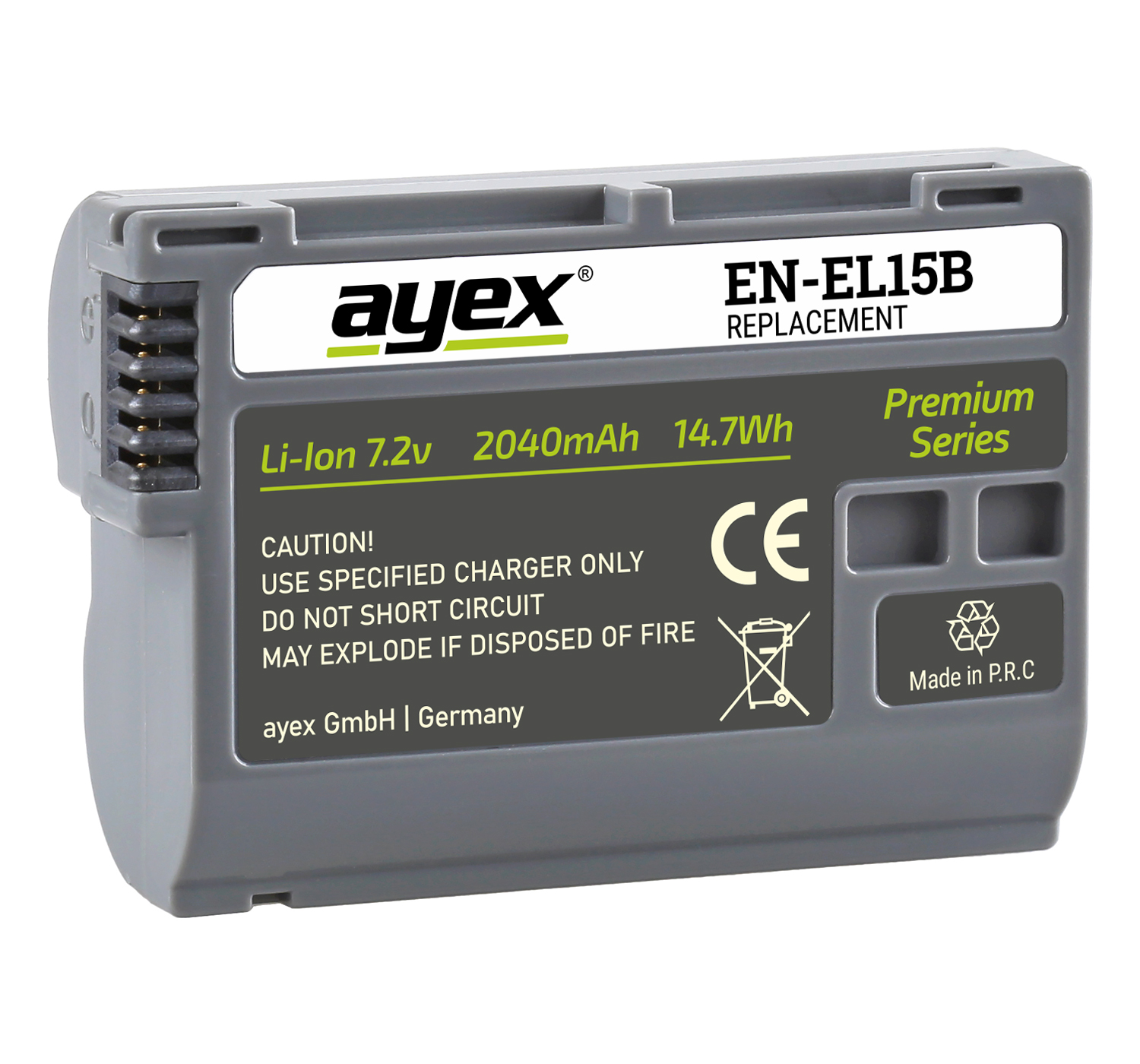 EN-EL15B Akku für Nikon Z8 Z7II Z7 D7500 D7000 D600 D750 V1 D800E lange Laufzeit 2040mAh