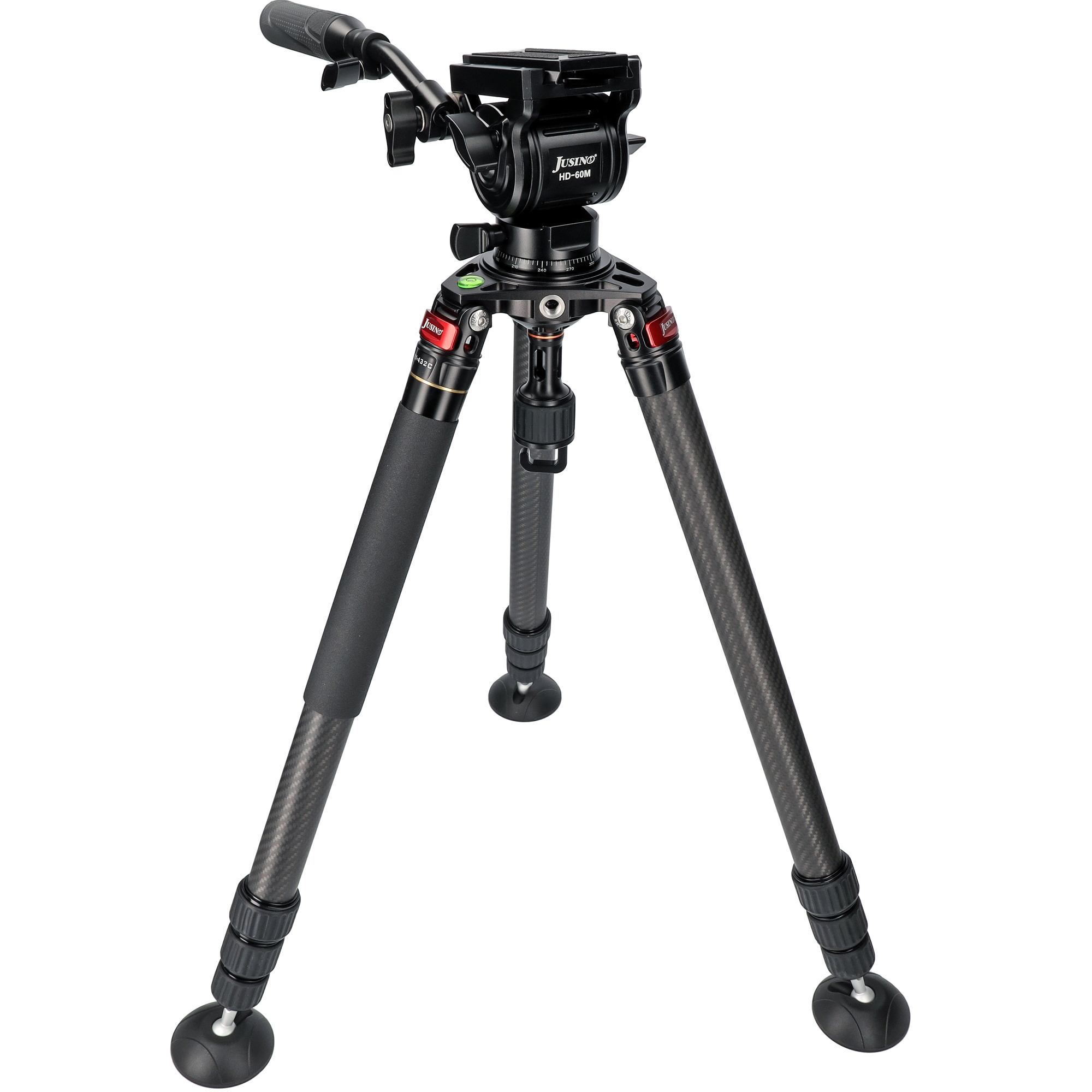 JUSINO Karbon Profi Videostativ & Kugelkopf Perfekt für Vogelaufnahmen 152,5cm 18Kg belastbar JUSINO Karbon Profi Videostativ & Kugelkopf Perfekt für Vogelaufnahmen 152,5cm 18Kg belastbar