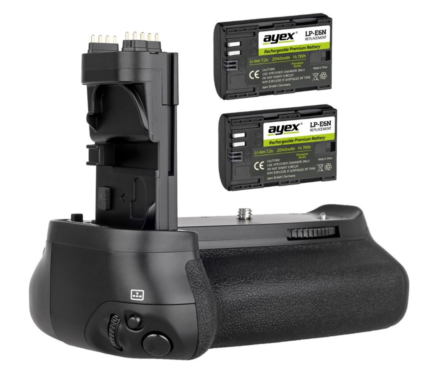 Batteriegriff Set für Canon EOS 90D 80D 70D + 2x LP-E6N Akku wie BG-E14