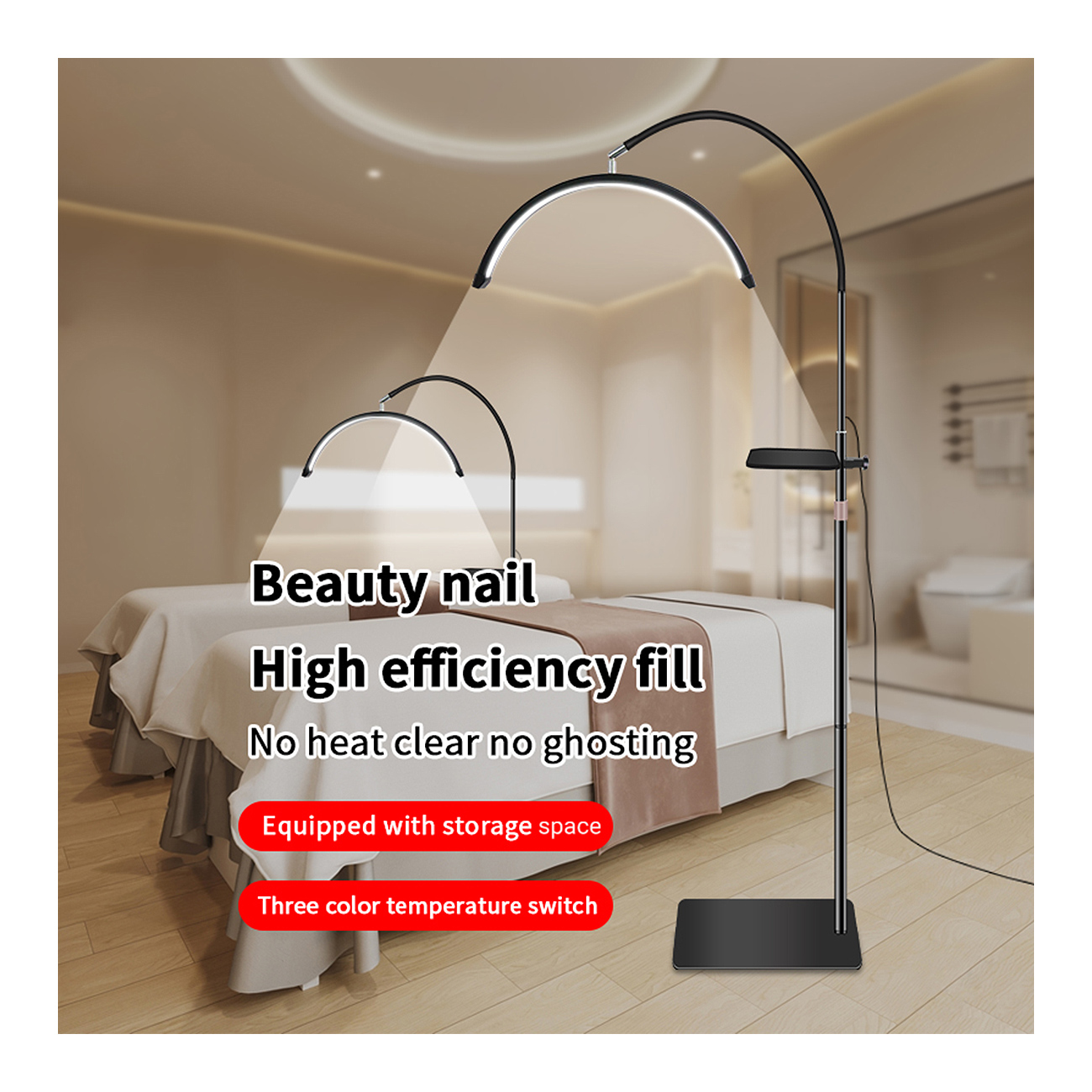 HD-P5_27.jpg LED Beauty Stehlampe – 36W, höhenverstellbar & dimmbar Weiß oder Schwarz