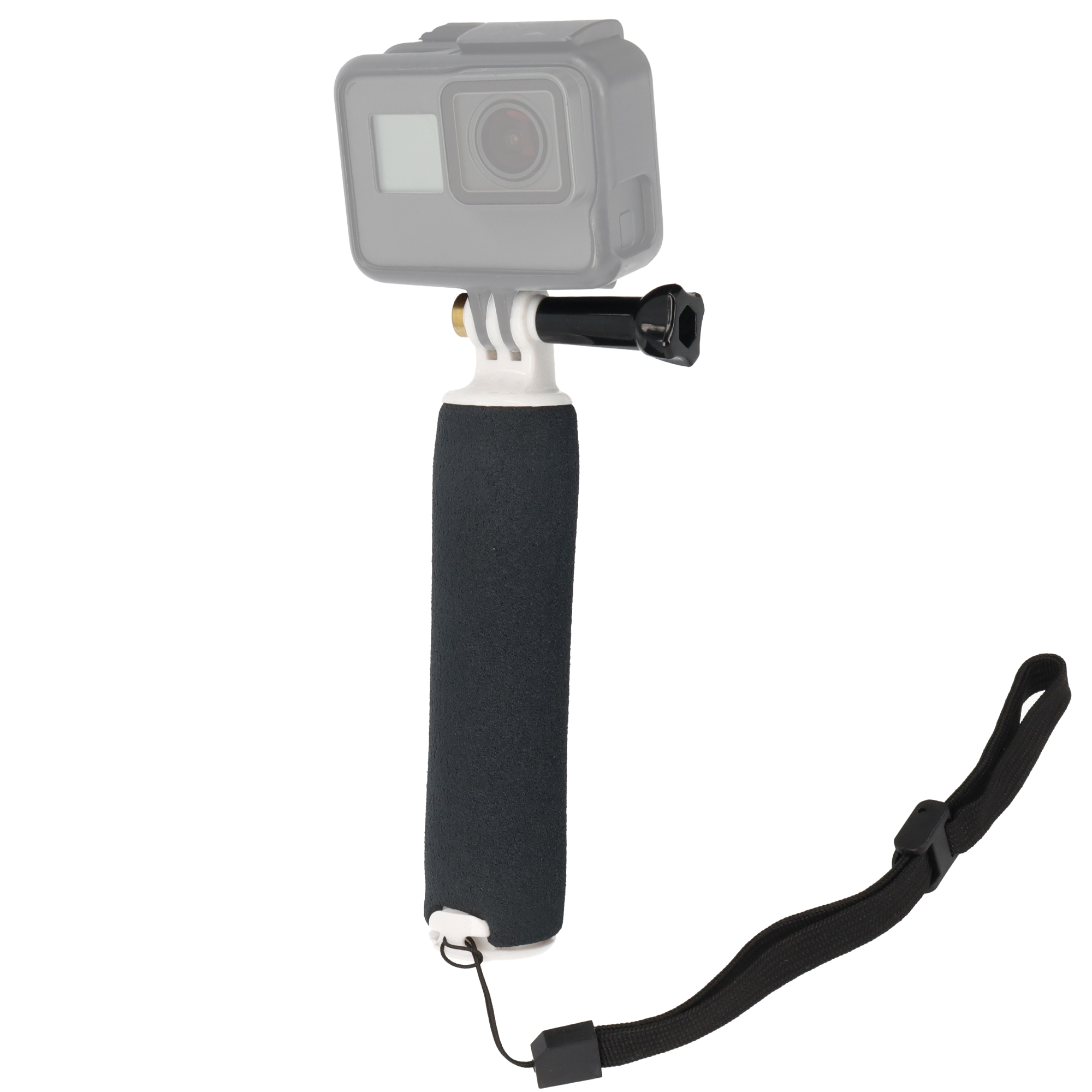 Handgriff für Action-Cams wie GoPro Hand-Stabilisator weiß