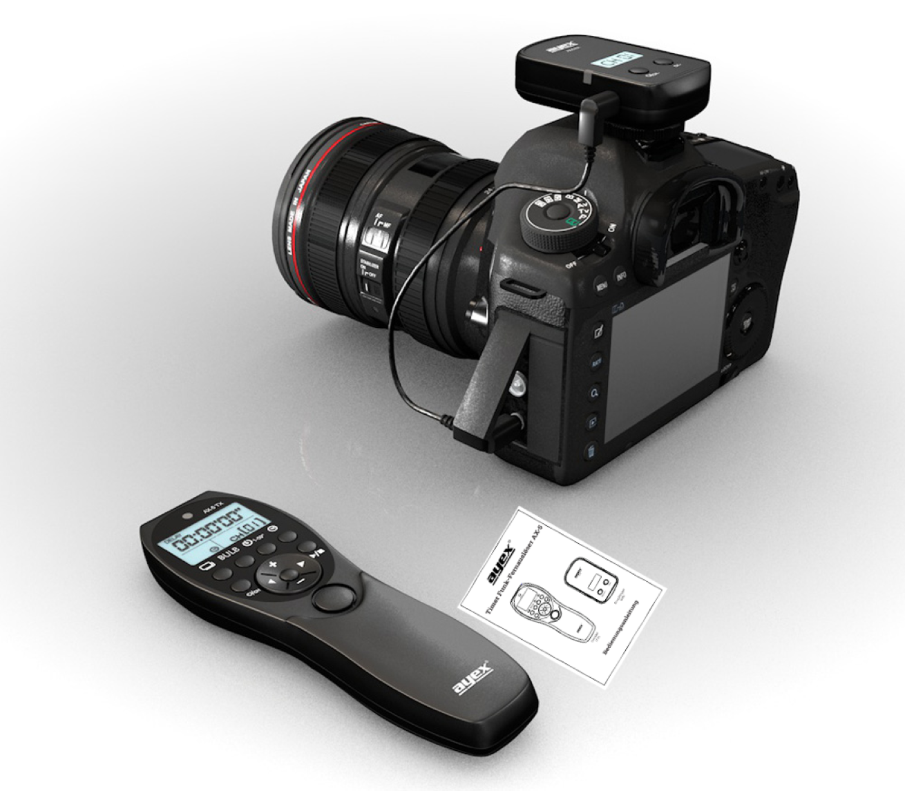 ayex Timer Funk Fernauslöser AX-5 DC0 zB Nikon D850 D700 D5 D4S D3 Auslösung Serie Bulb Delay Fokussieren