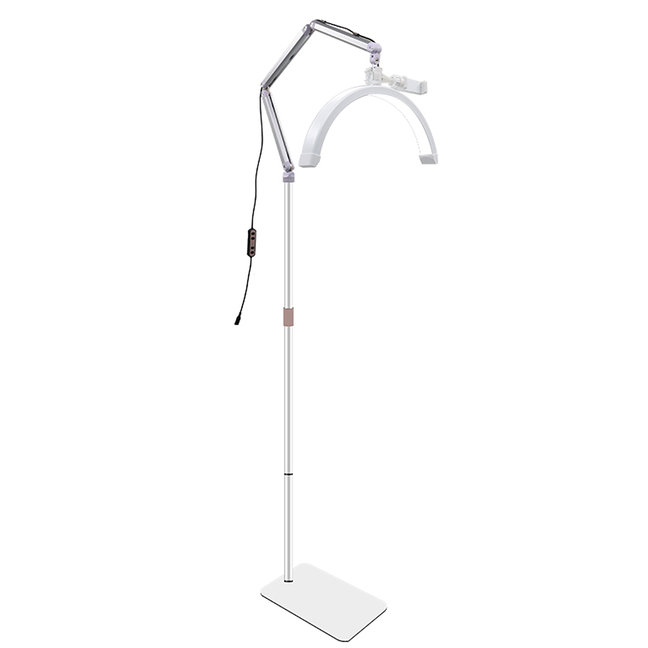 LED Halbmond Beauty Light Farbtemperatur 3000K-6000K Schwenkbar stabile Stand & Telefonhalterung LED Halbmond Beauty Light Farbtemperatur 3000K-6000K Schwenkbar stabile Stand & Telefonhalterung