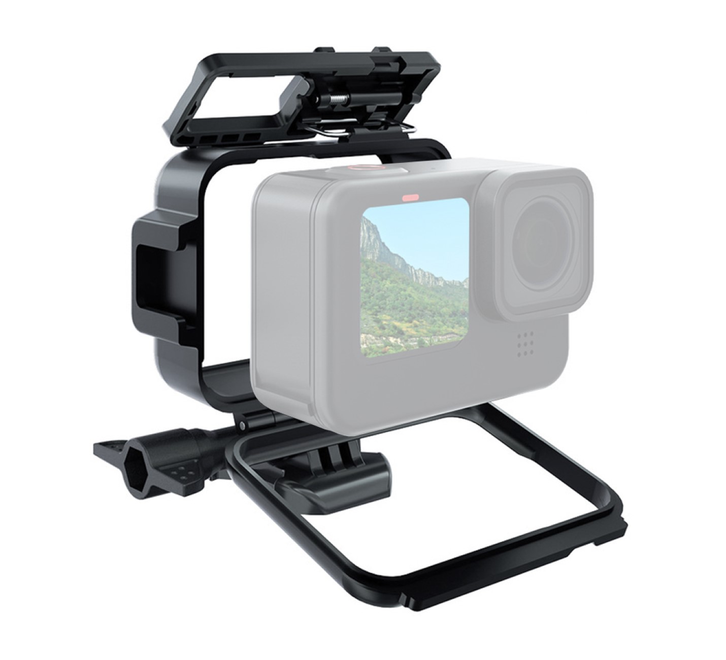 Schutzgehäuse Schutzrahmen Case Für GoPro Hero 9, 10 & 11 Robuster Case mit Blitzschuh und Schieberahmen
