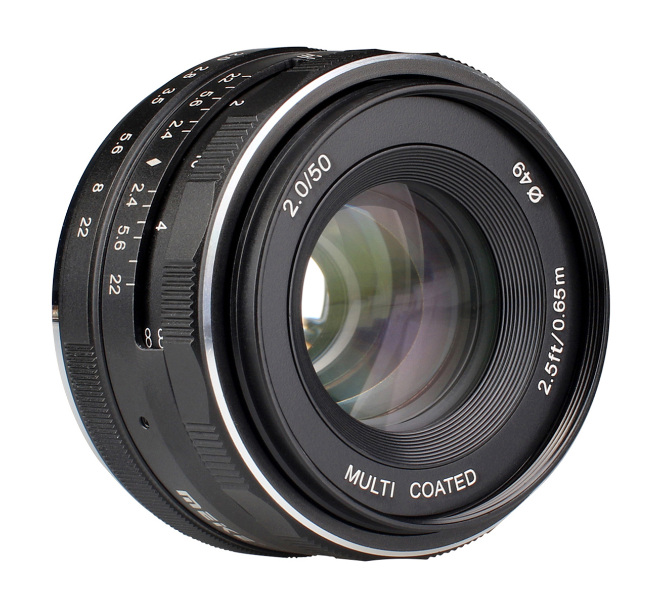 Meike 50mm F2.0 Objektiv multicoated für Fujifilm X-Mount