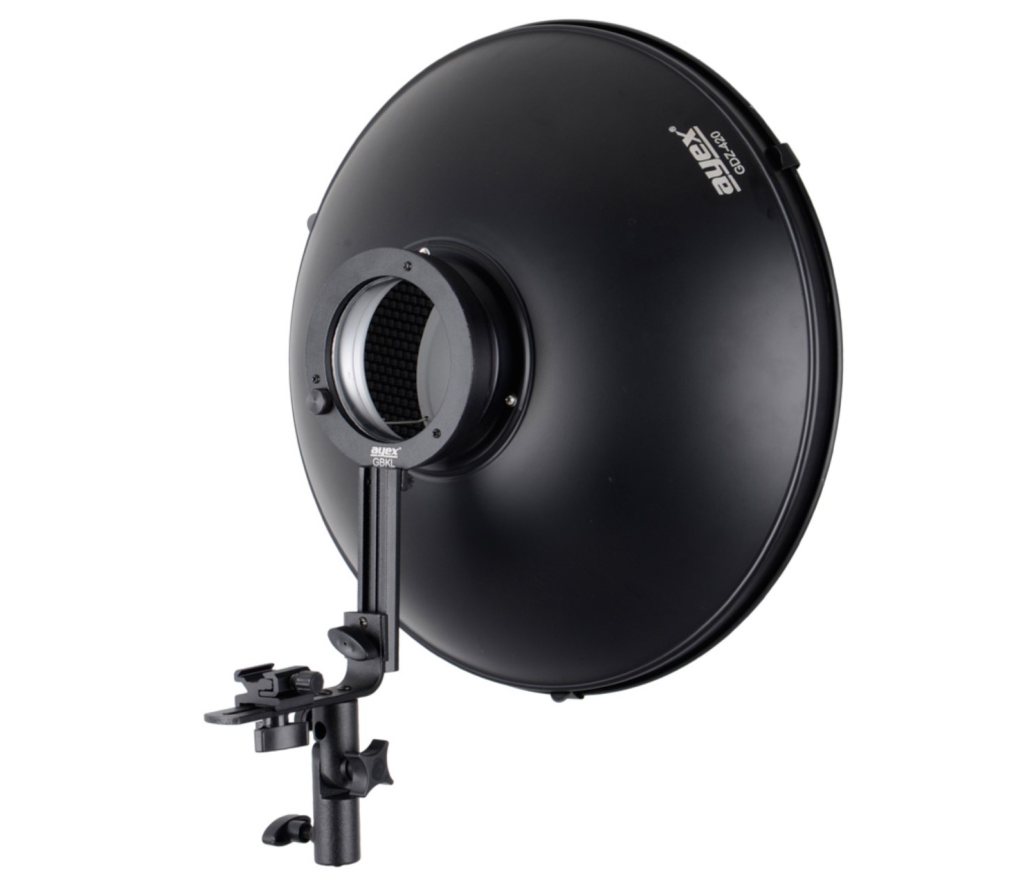 ayex Beauty Dish Lichtformer 42cm mit Systemblitz-Halter, inkl. Wabenvorsatz und Diffusor ayex Beauty Dish Lichtformer 42cm mit Systemblitz-Halter, inkl. Wabenvorsatz und Diffusor