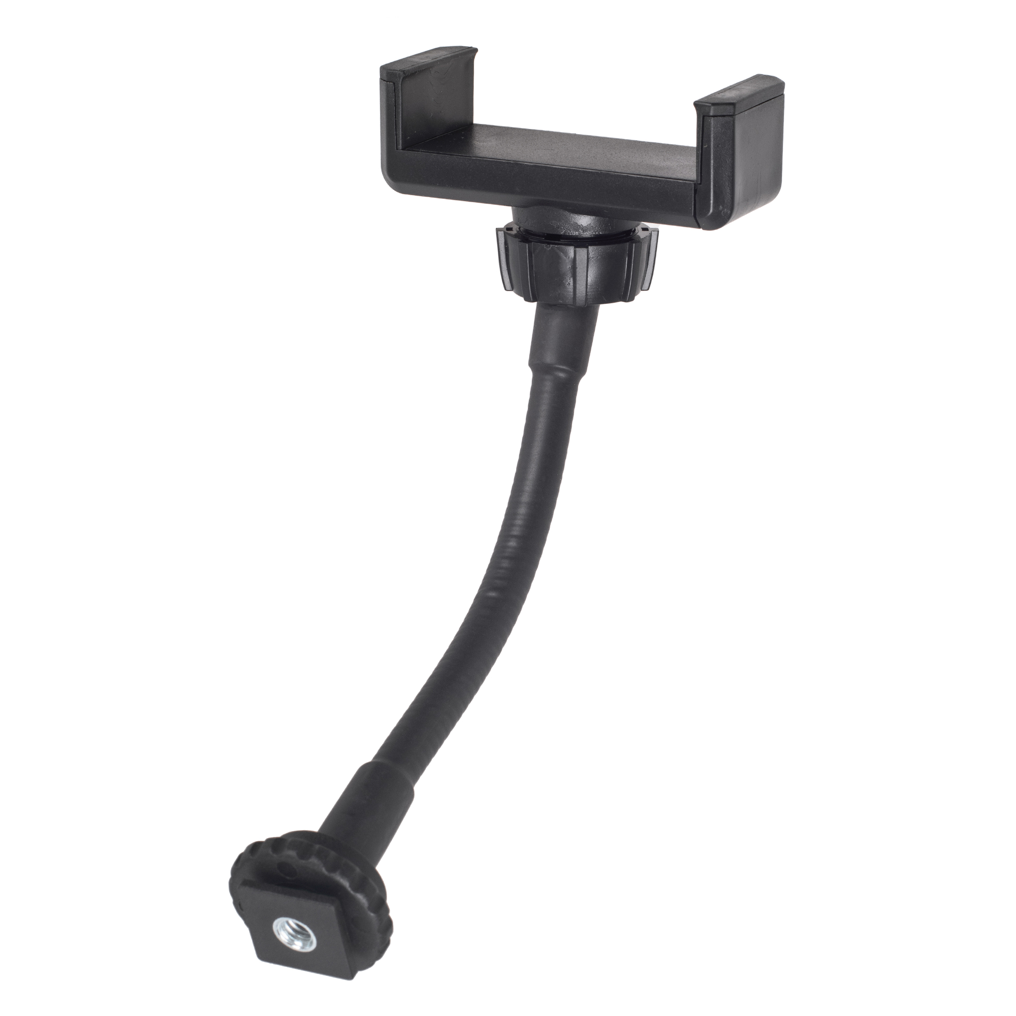 ayex Flexible Smartphone-Halterung für Kameras/Stative etc. mit Blitzschuh oder 1/4 Zoll, mit flexiblem Schwanenhals, schwenkbar - Smartphone-Halterung für Kameras, beständig und robust - Phone Clamp holder