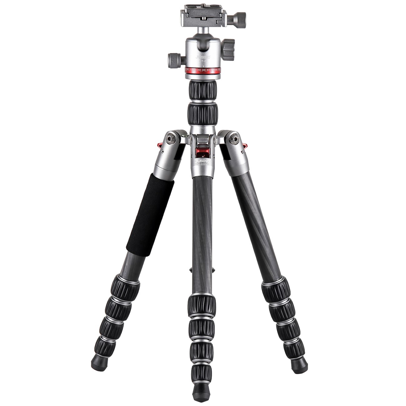 JUSINO Karbon Stativ leicht kompakt Monopod-Funktion bis 130,5cm 5kg + Kugelkopf TK-225 SC GT-30 JUSINO Karbon Stativ leicht kompakt Monopod-Funktion bis 130,5cm 5kg + Kugelkopf TK-225 SC GT-30