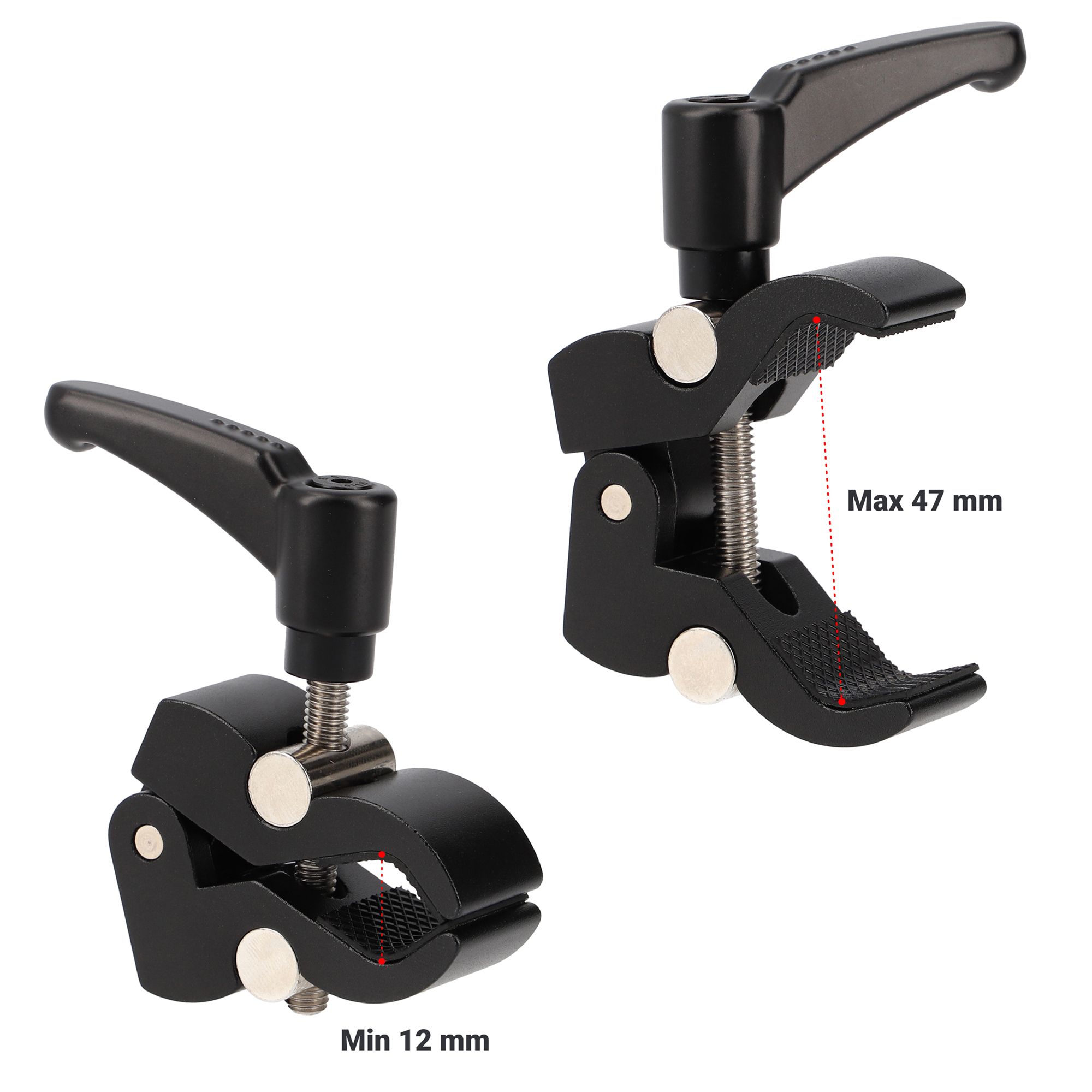 Super Clamp Multifunktionsklemme – Halterung für Rohre, Tische & Stative bis 47 mm