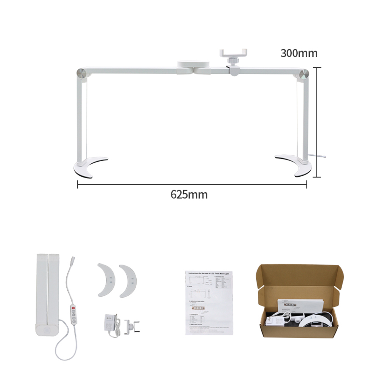 LED Beauty Light Faltbares 35W Fülllicht 3200K-5600K Telefonhalterung Perfekt für Nageldesign Make-up