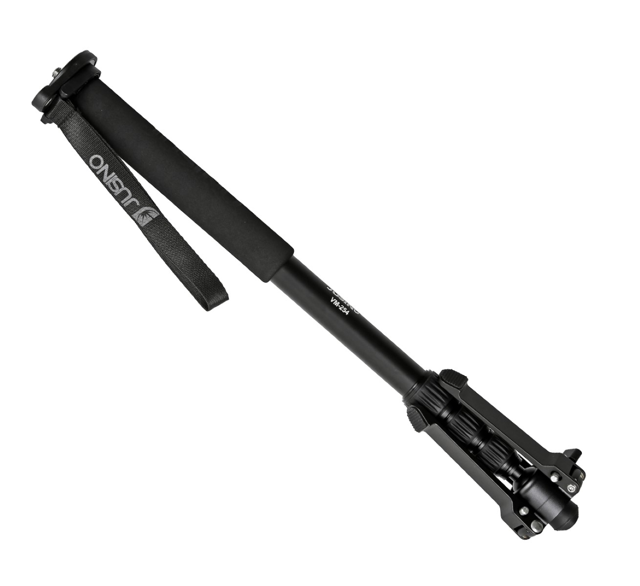 JUSINO VM-254 Aluminium-Monopod mit abnehmbarem Fuß/Tischstativ (Schnelldrehverschlüsse) bis 6kg