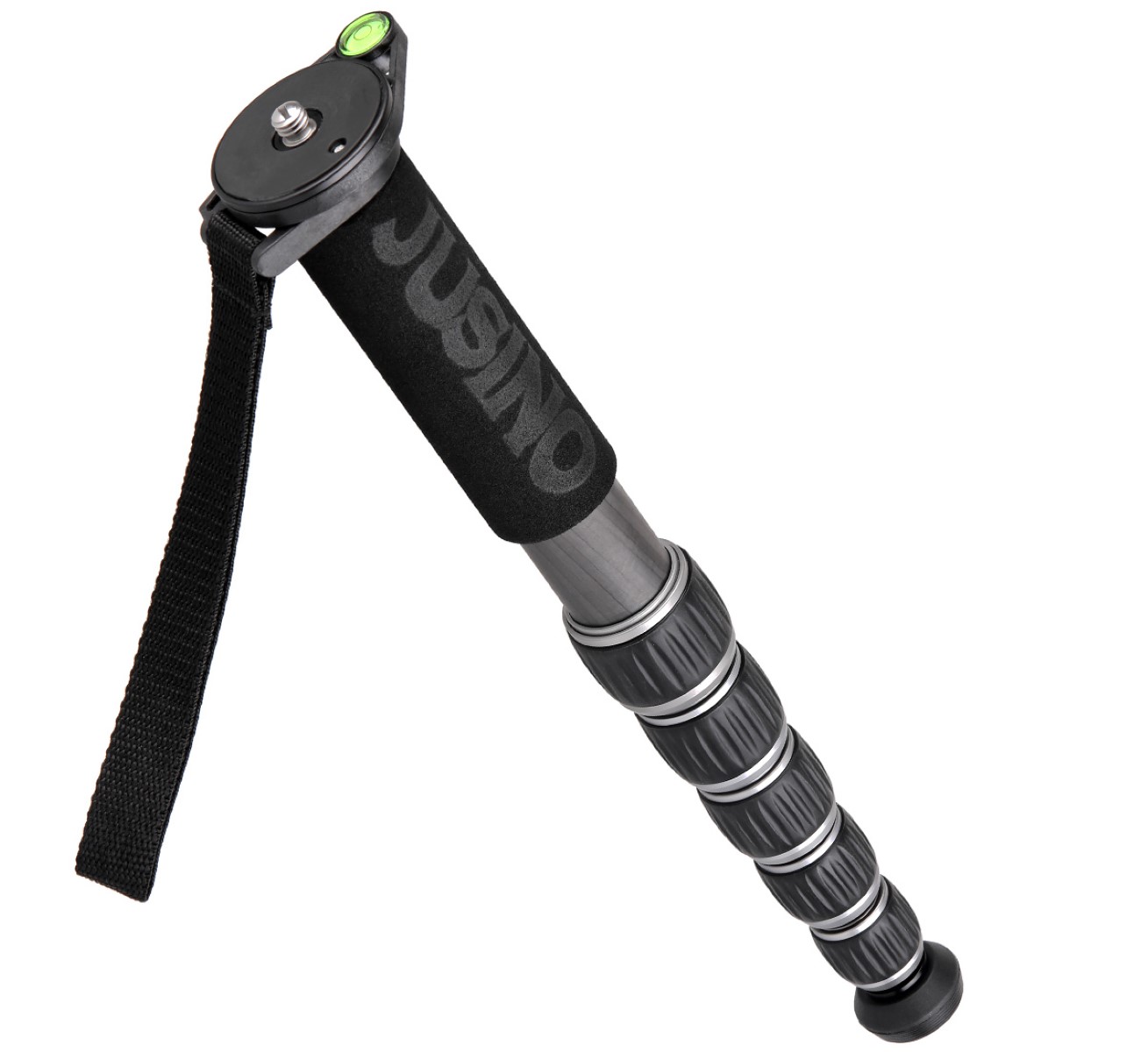 JUSINO MP-326C Robustes leichtes Karbon-Monopod mit 6 Segmenten, bis 140cm Höhe