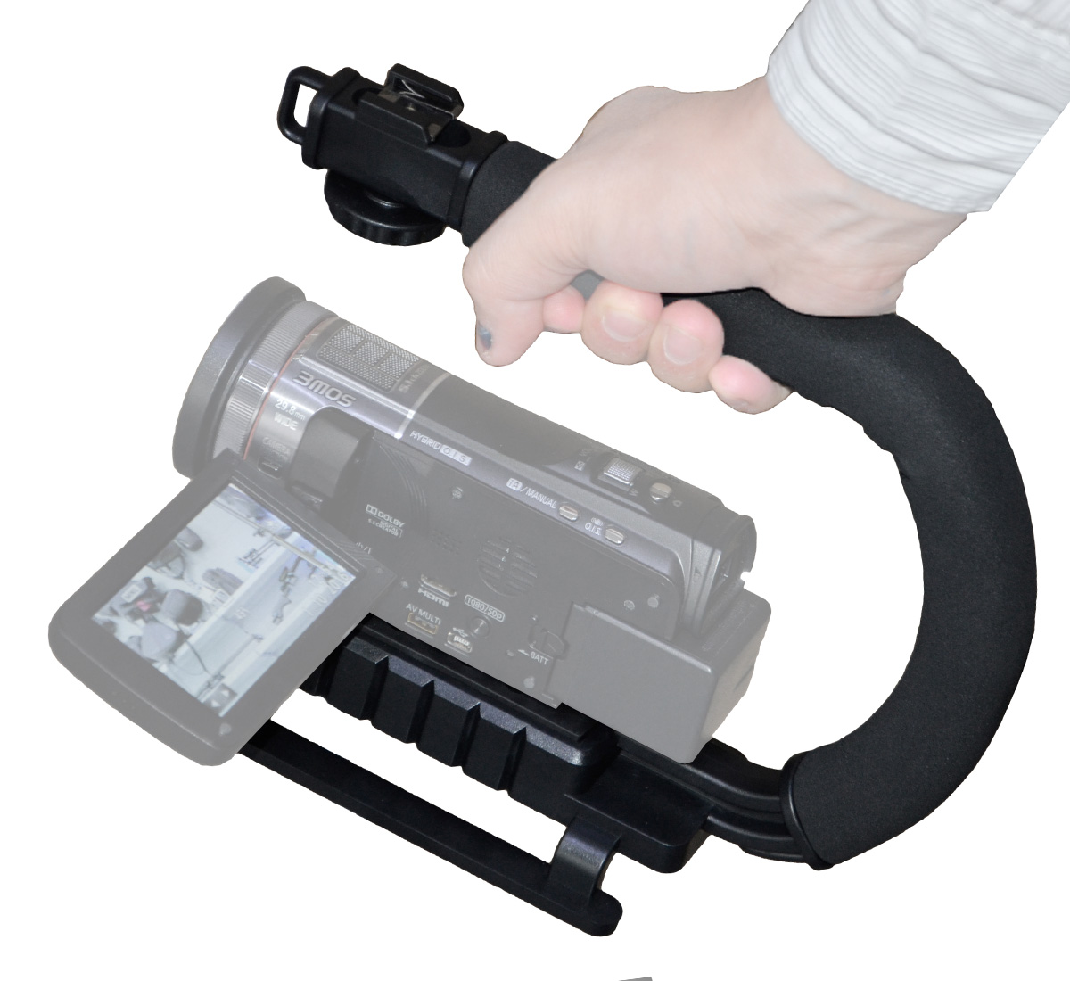 ayex Action Grip Video Stabilizer für DSLR und Camcorder, Schwebestativ für ruhige Videoaufnahmen