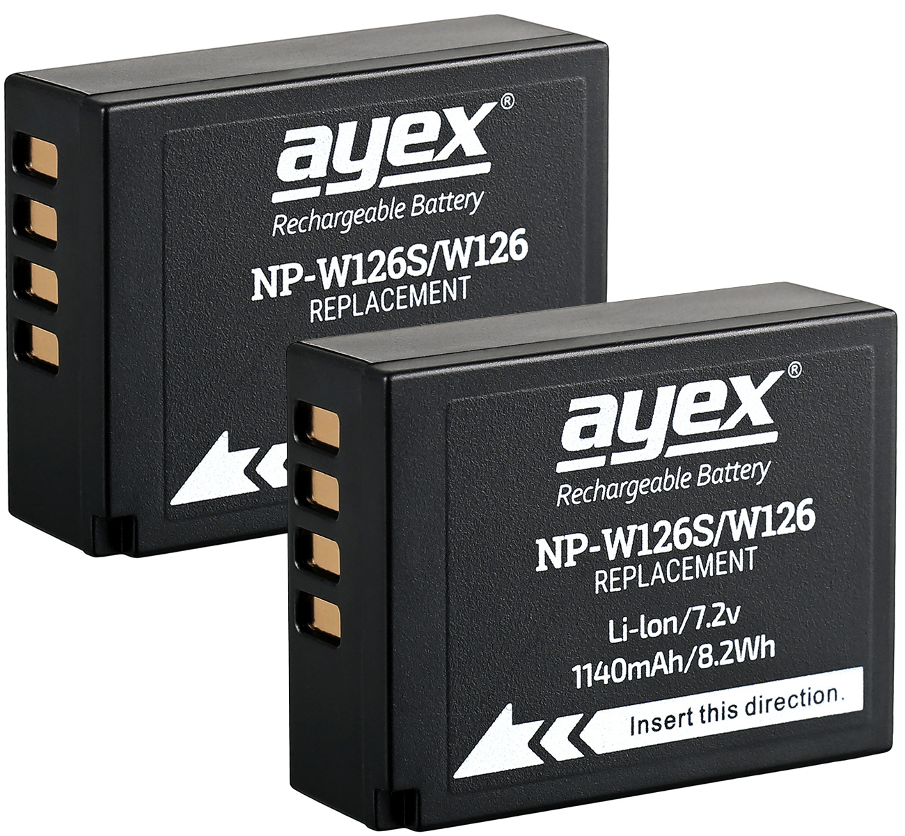 NP-W126S Akku 2er Set für z.B. Fujifilm X-T4 X-T3 X-T2 X-T30 X-H1 GFX 100S GFX 50S GFX 50R